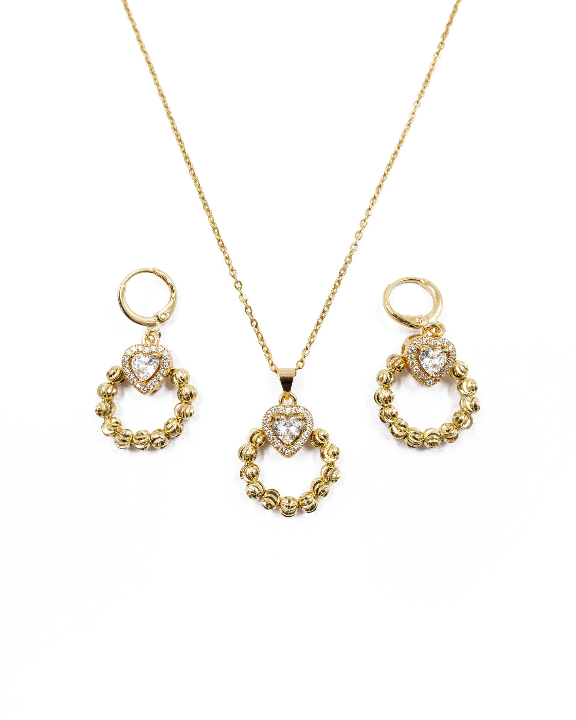 Conjunto dorado de Corazon M22 Oro Laminado