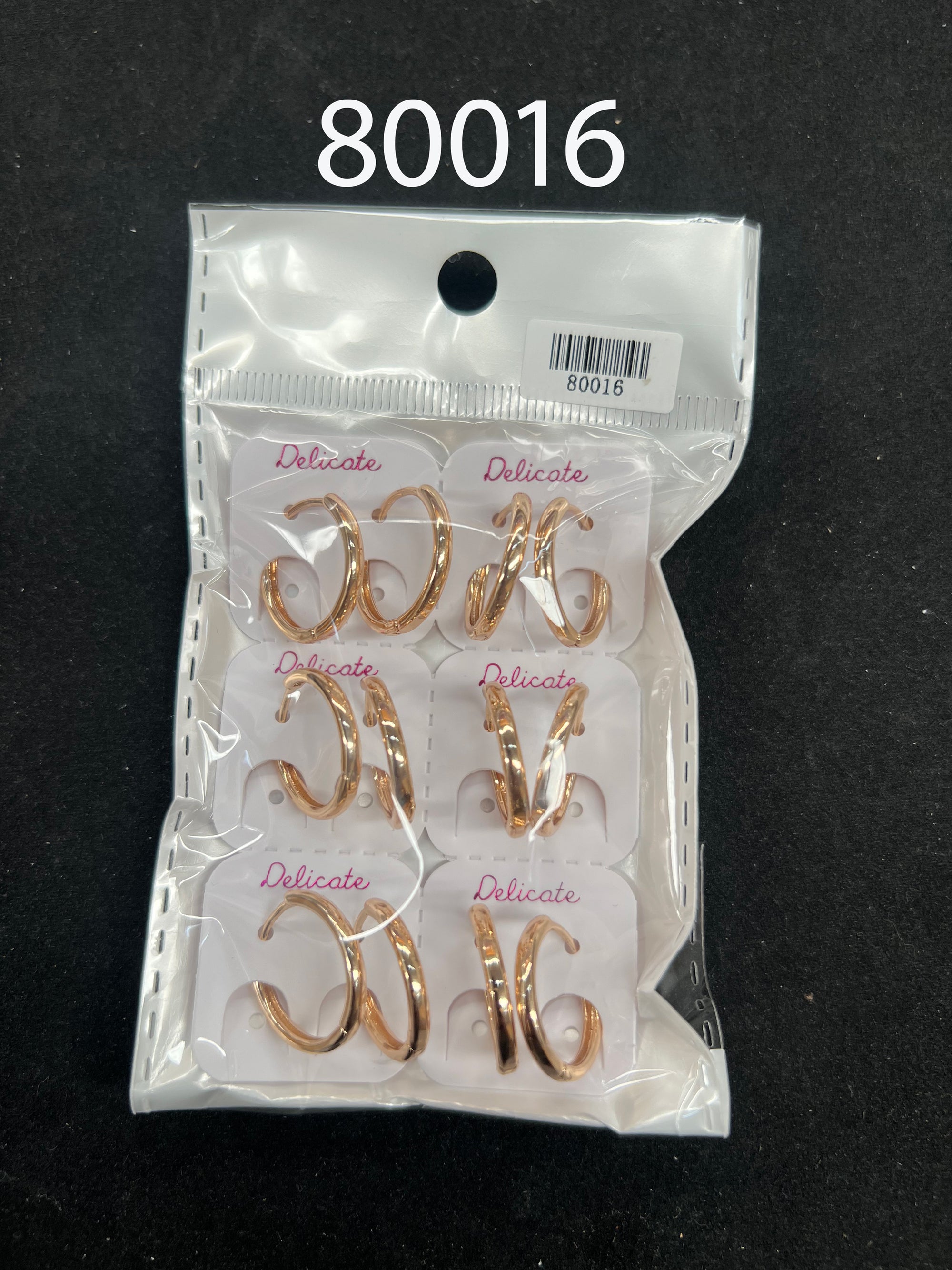 [07/JULIO/26] Paquete de 5 pares de aretes M12 ORO Laminado