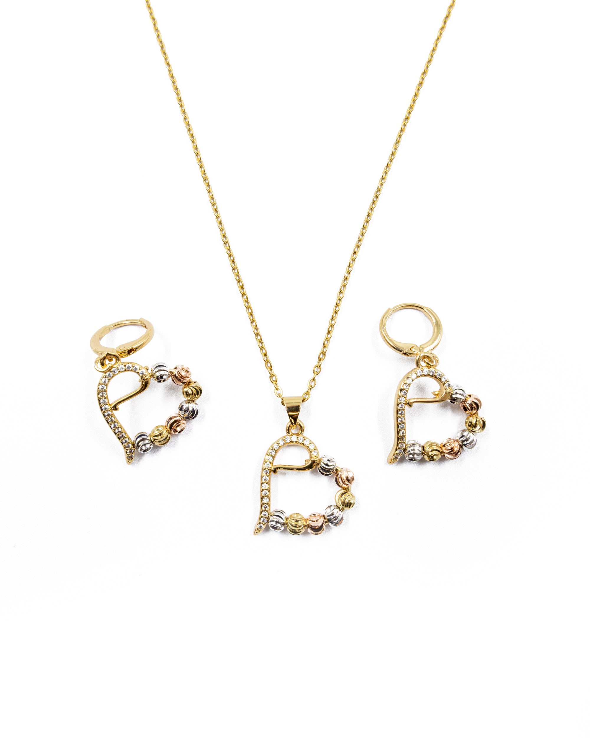 Conjunto dorado de Corazon M25 Oro Laminado