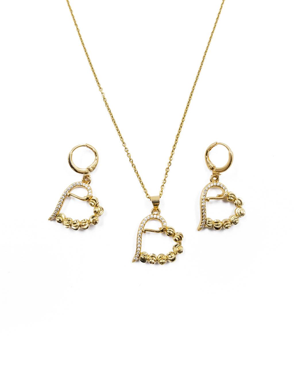 Conjunto dorado de Corazon M26 Oro Laminado