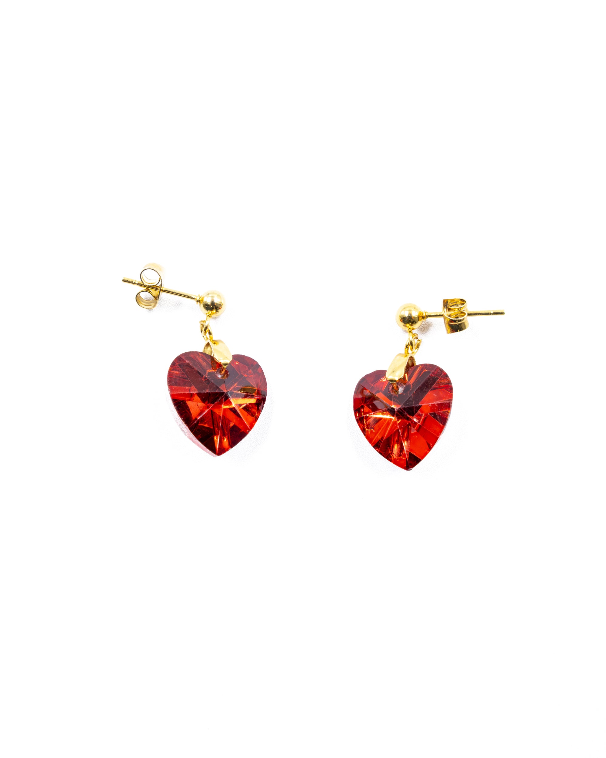 Conjunto dorado de Corazon M10 Acero Inoxidable