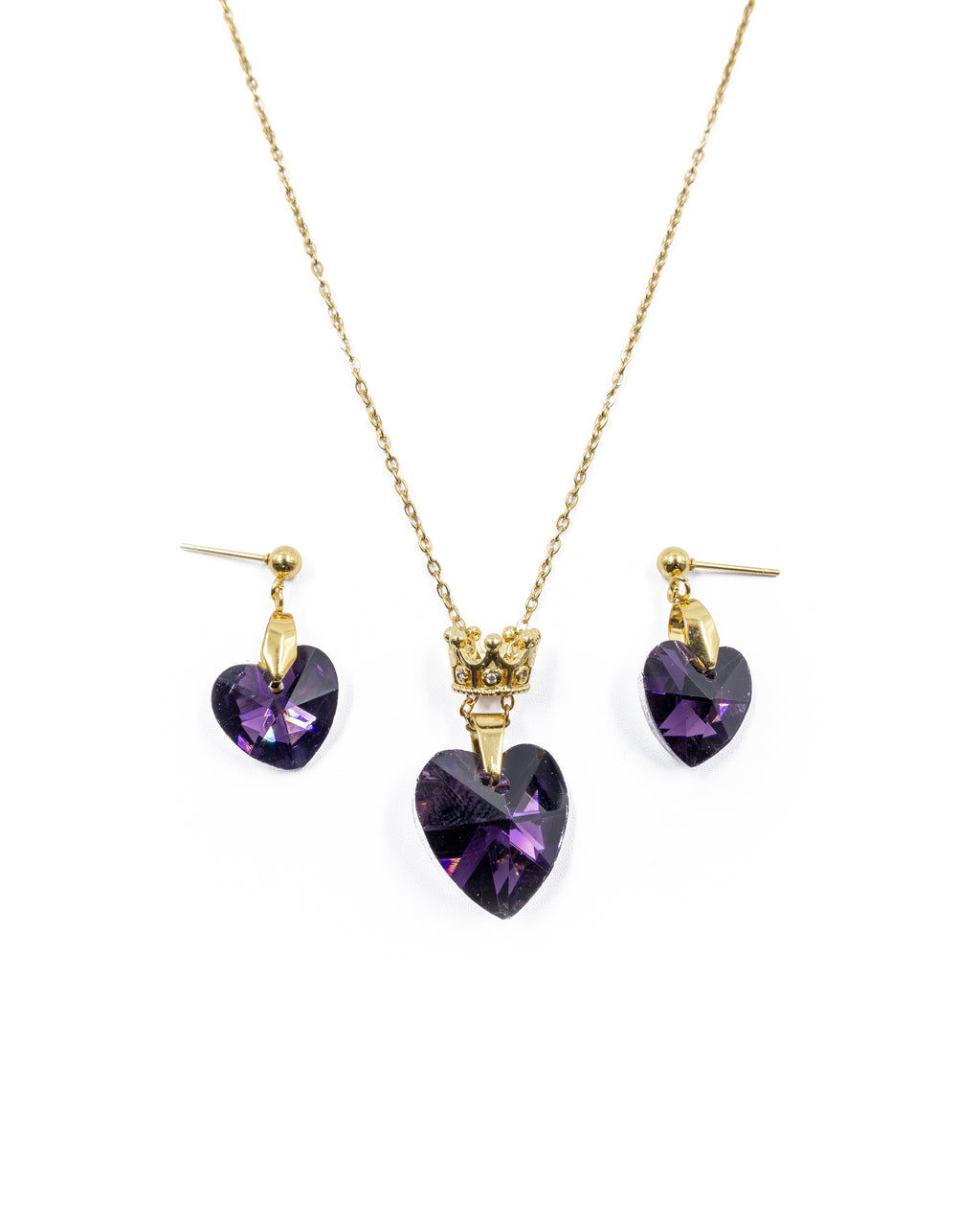 Conjunto dorado de Corazon M12 Acero Inoxidable