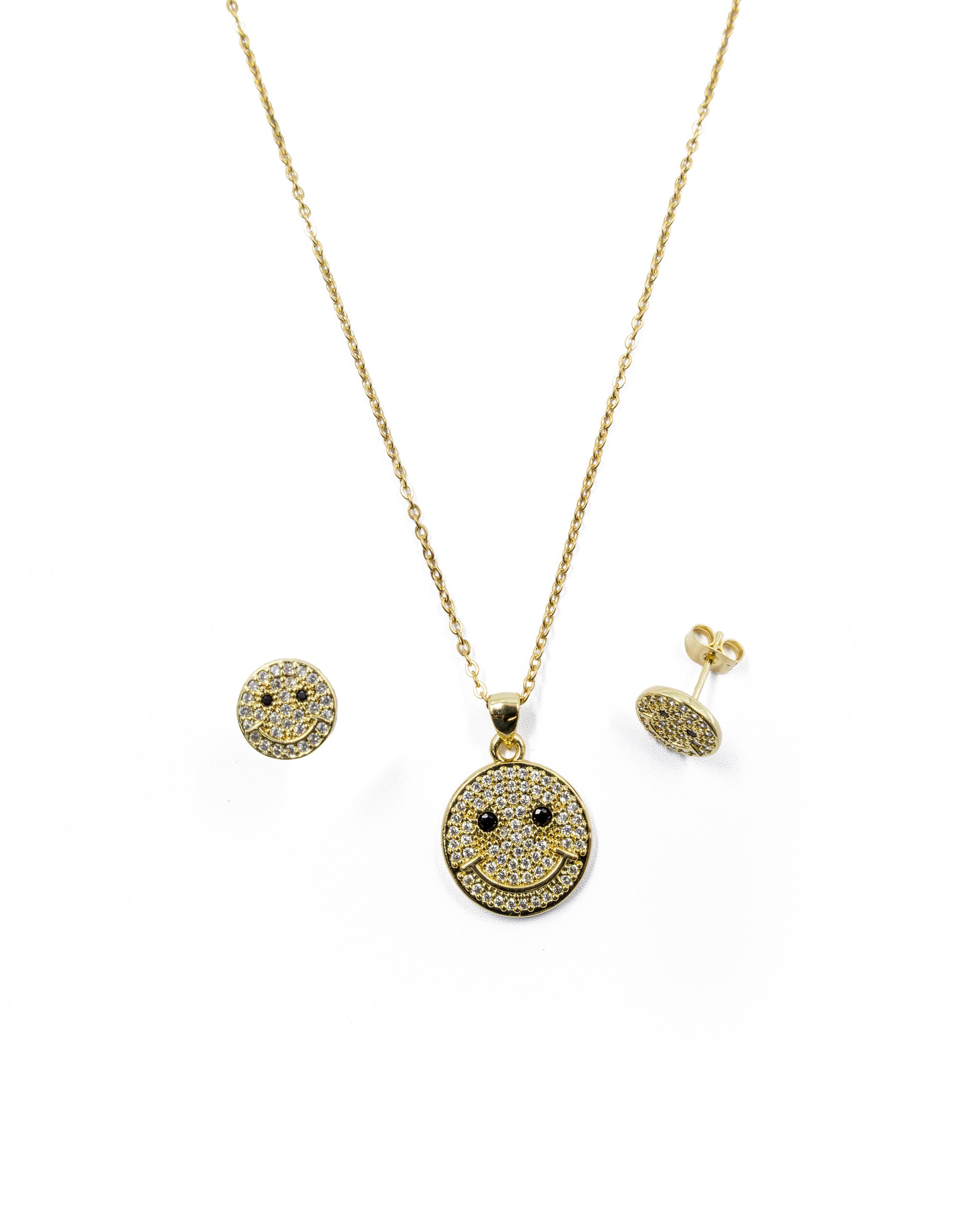 Conjunto dorado de carita sonriente M2 Acero Inoxidable