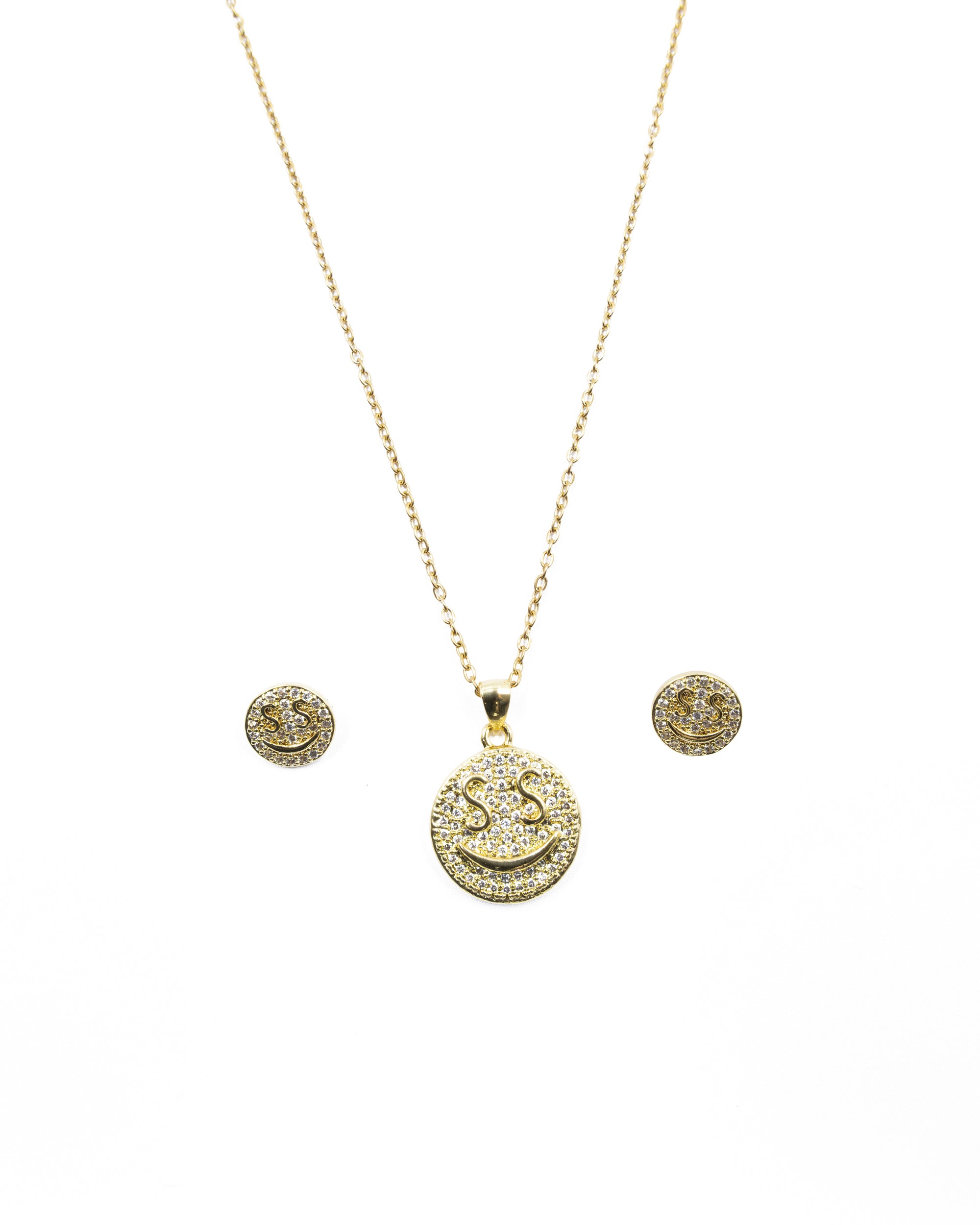Conjunto dorado de carita sonriente M1 Acero Inoxidable