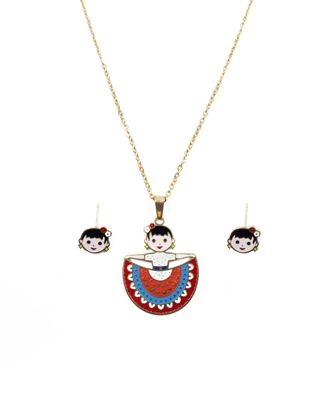 Conjunto de Bailarina Mexicana M2 Acero Inoxidable