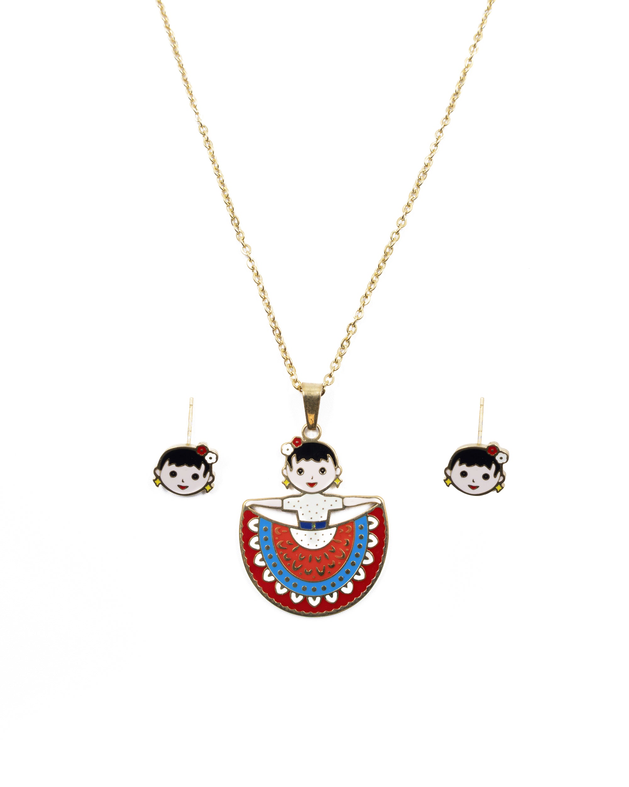 Conjunto de Bailarina Mexicana M2 Acero Inoxidable