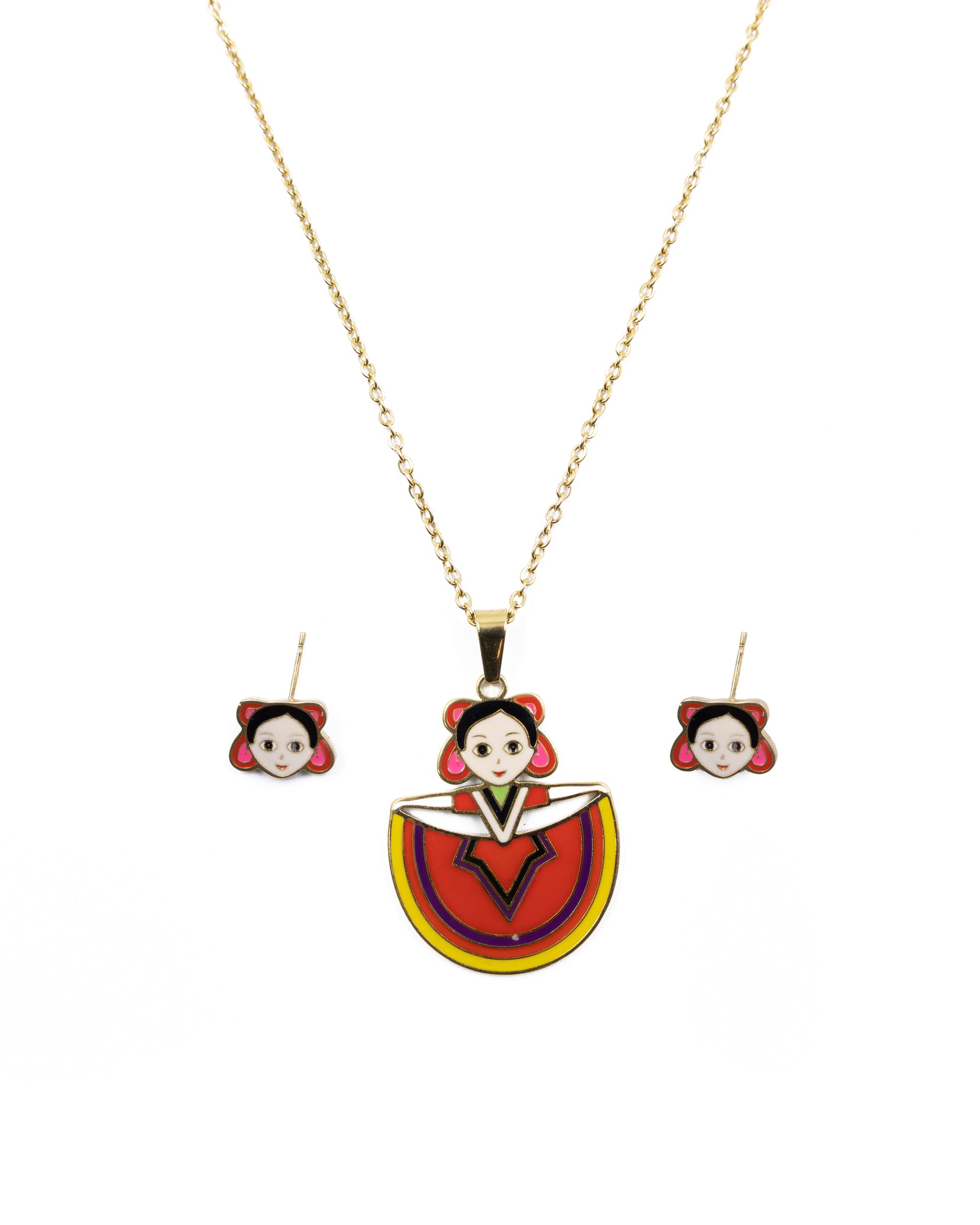 Conjunto de Bailarina Mexicana M3 Acero Inoxidable