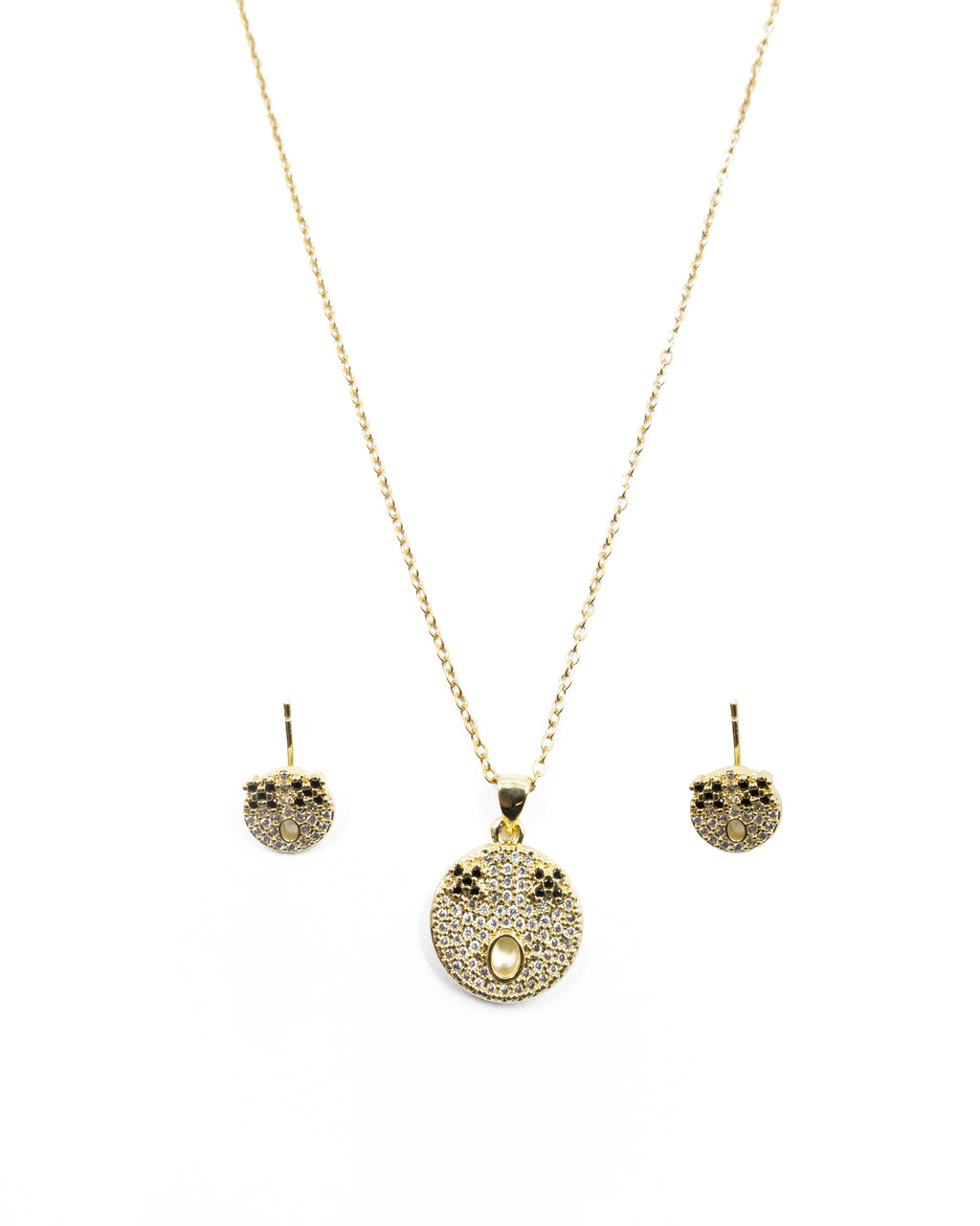 Conjunto dorado de carita sonriente M5 Acero Inoxidable