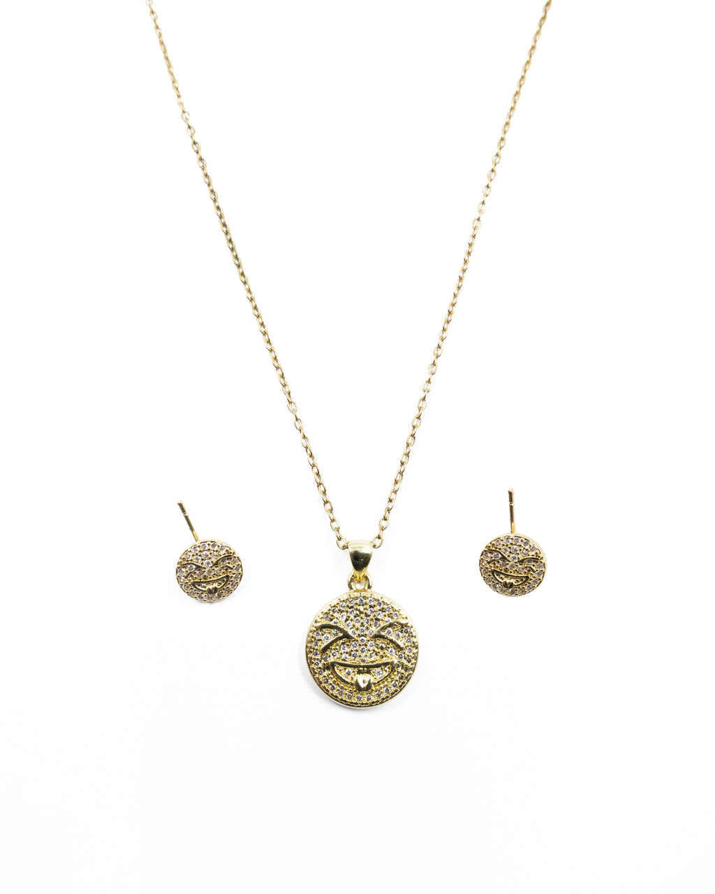 Conjunto dorado de carita sonriente M6 Acero Inoxidable
