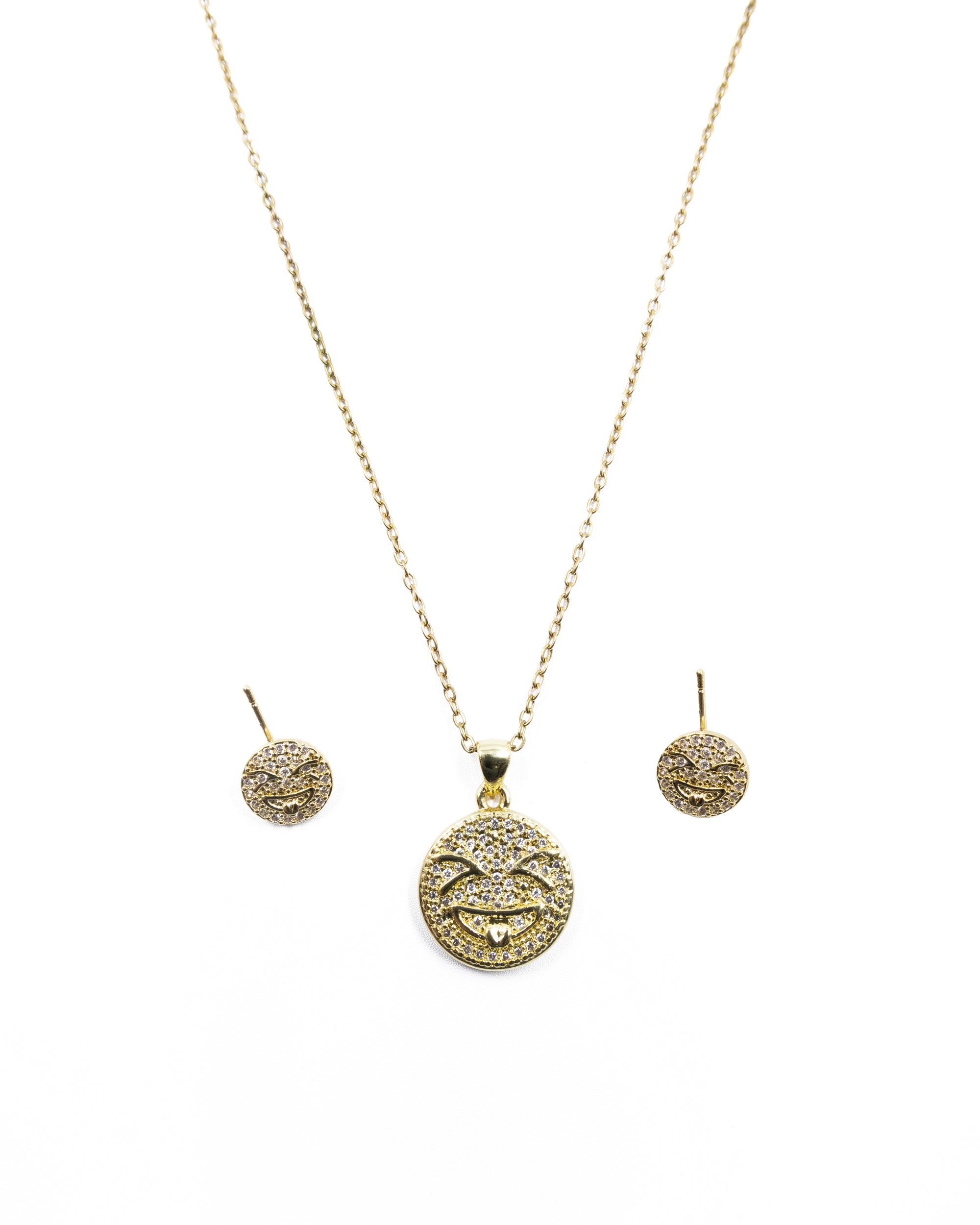 Conjunto dorado de carita sonriente M6 Acero Inoxidable