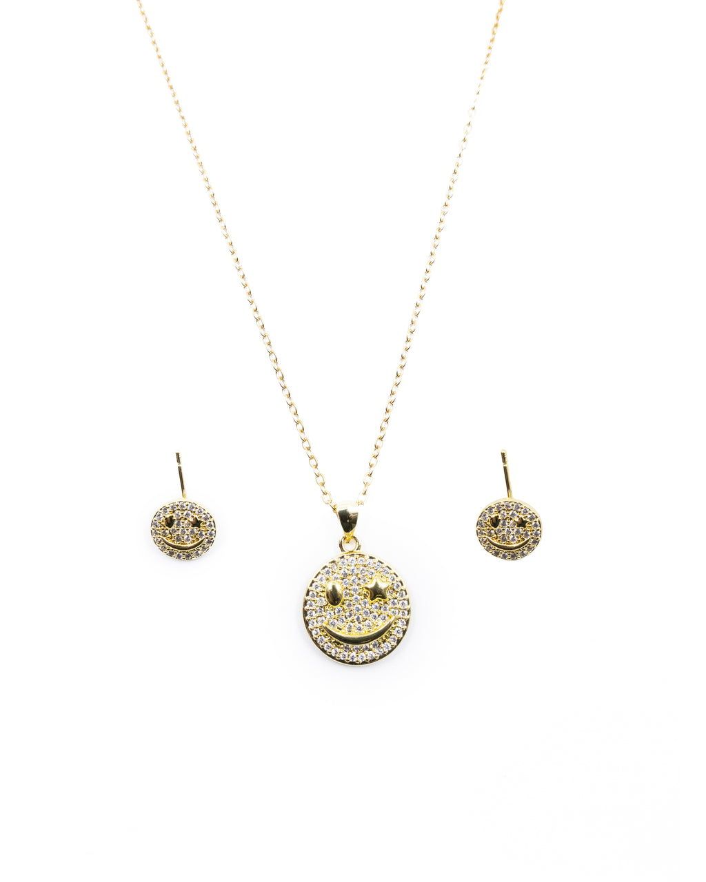 Conjunto dorado de carita sonriente M8 Acero Inoxidable