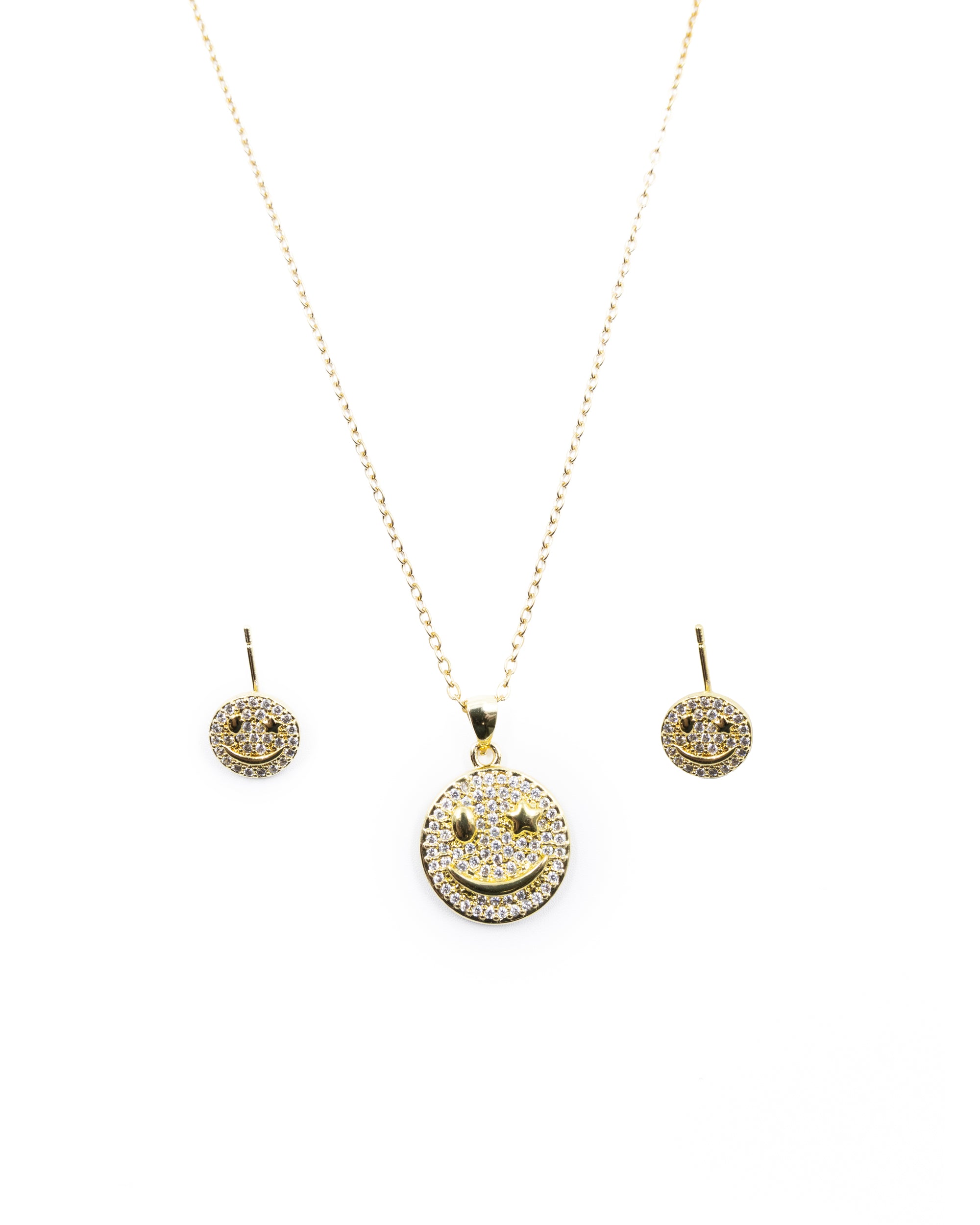 Conjunto dorado de carita sonriente M8 Acero Inoxidable
