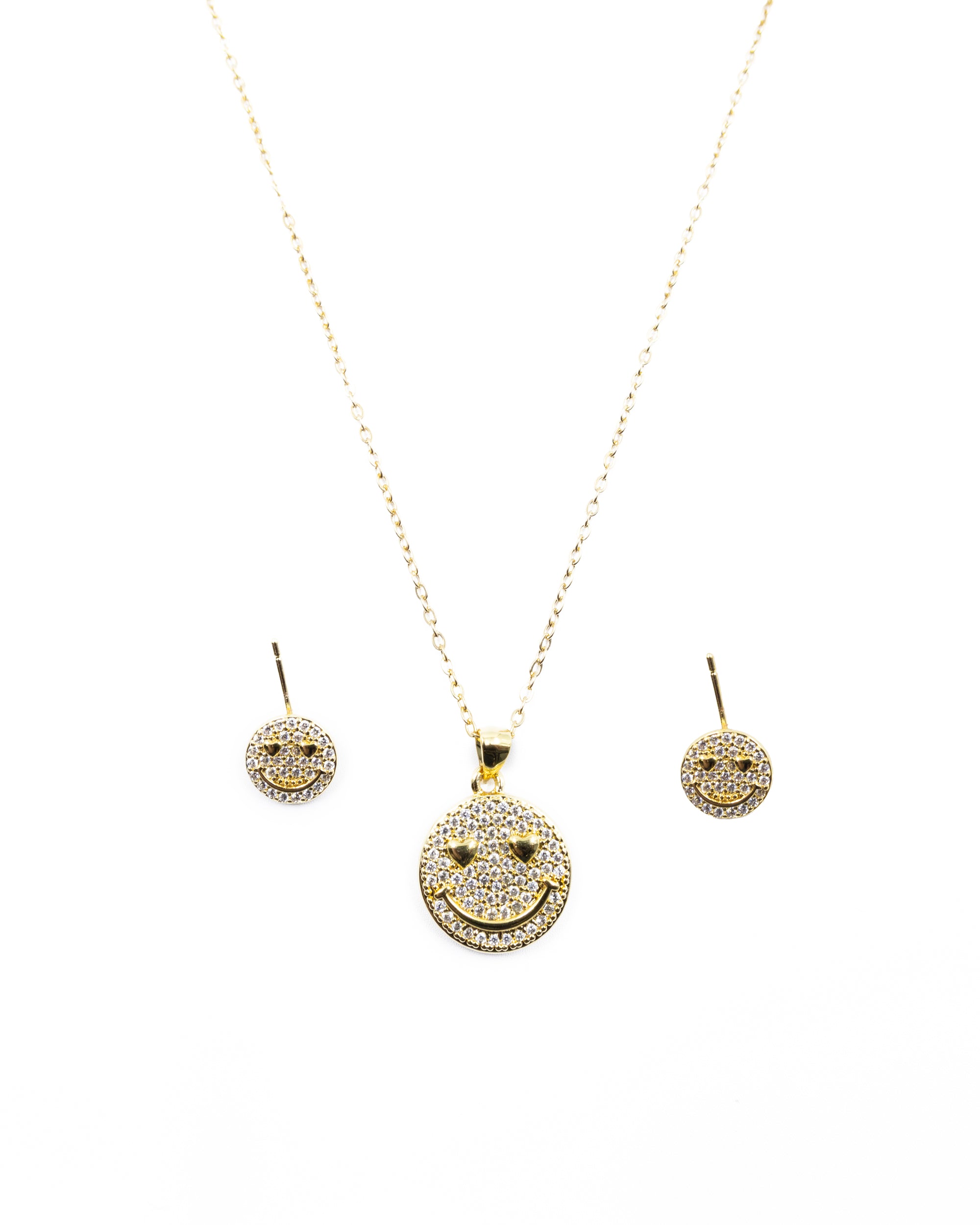 Conjunto dorado de carita sonriente M9 Acero Inoxidable