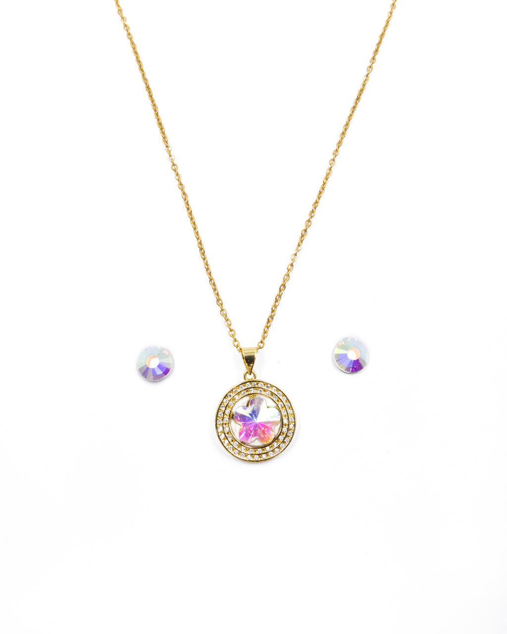 Conjunto dorado de Flor 31 Oro Laminado