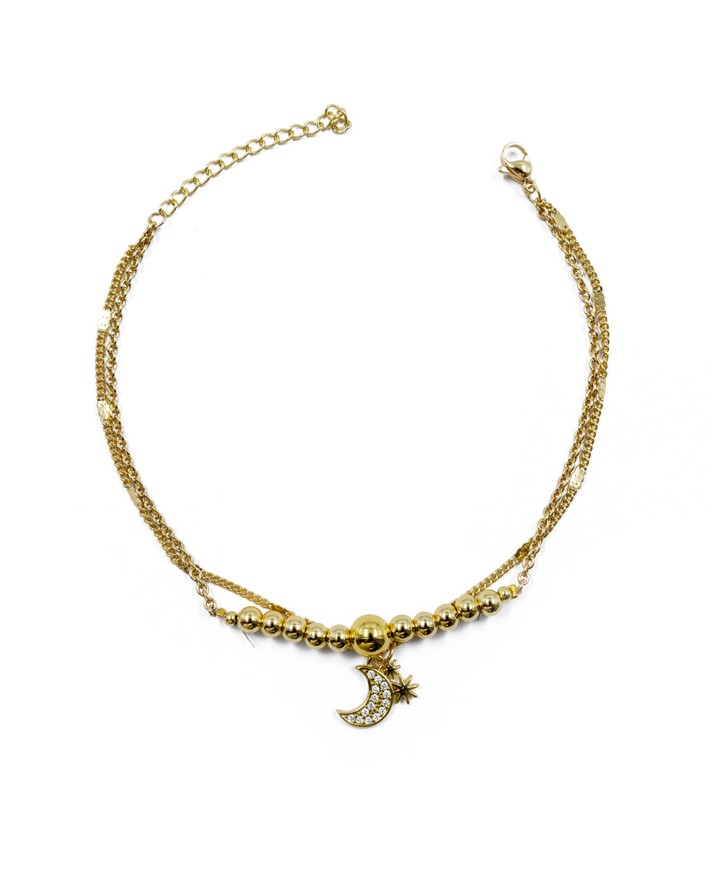 Tobilleras con Dije de Estrella M15 Oro Laminado