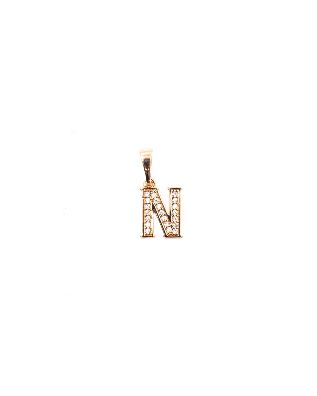Dije de Letra N M1 Oro Laminado