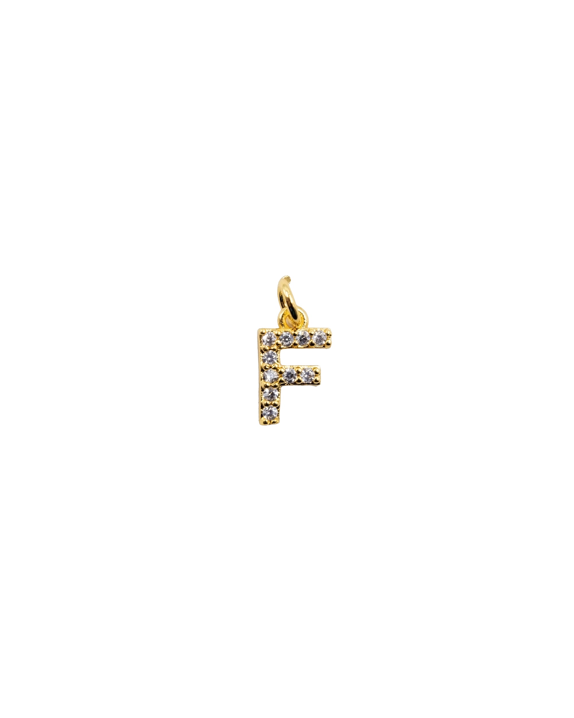 Dije de Letra F M3 - Paquete de 6 - Oro laminado