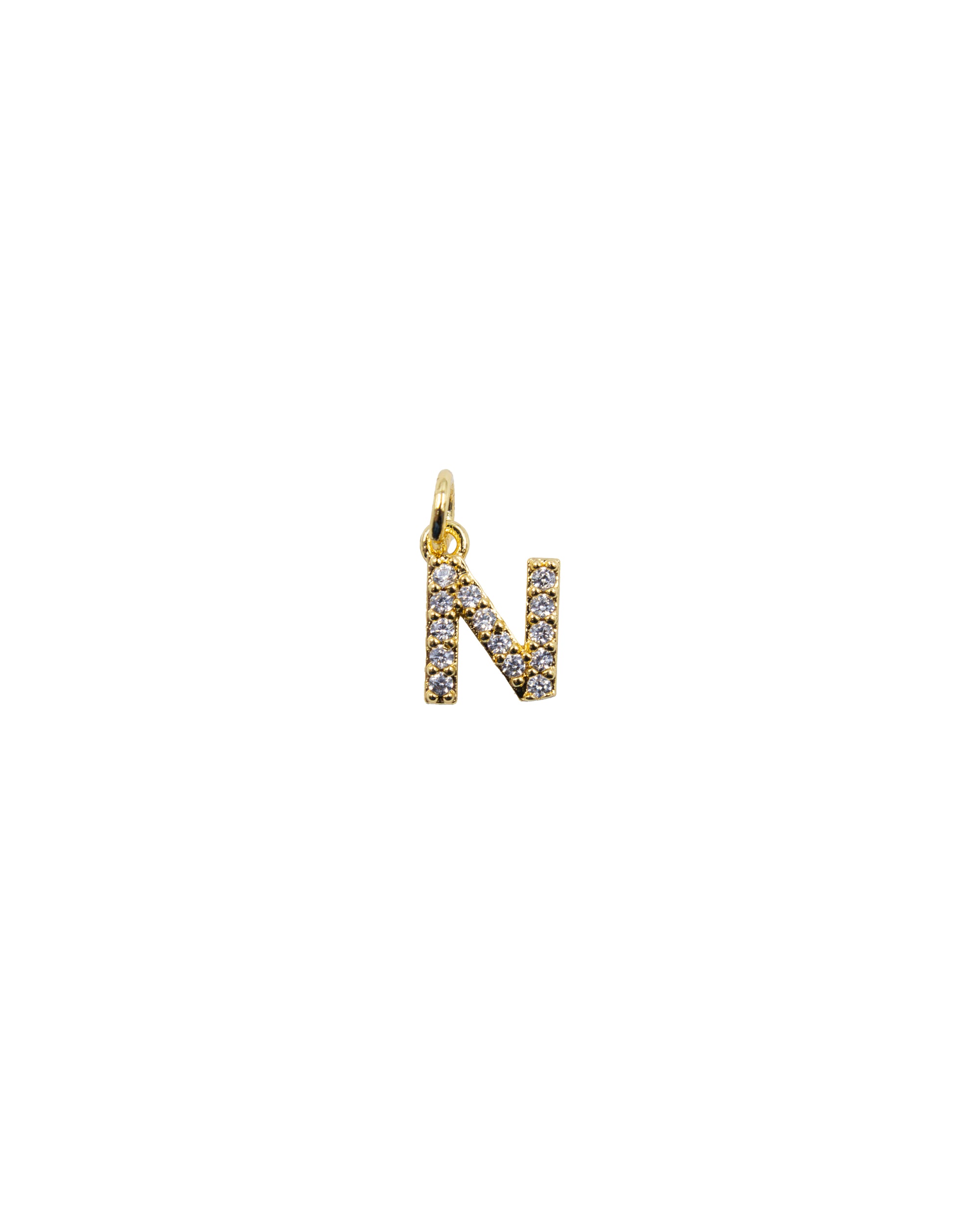 Dije de Letra N M3 - Paquete de 6 - Oro laminado