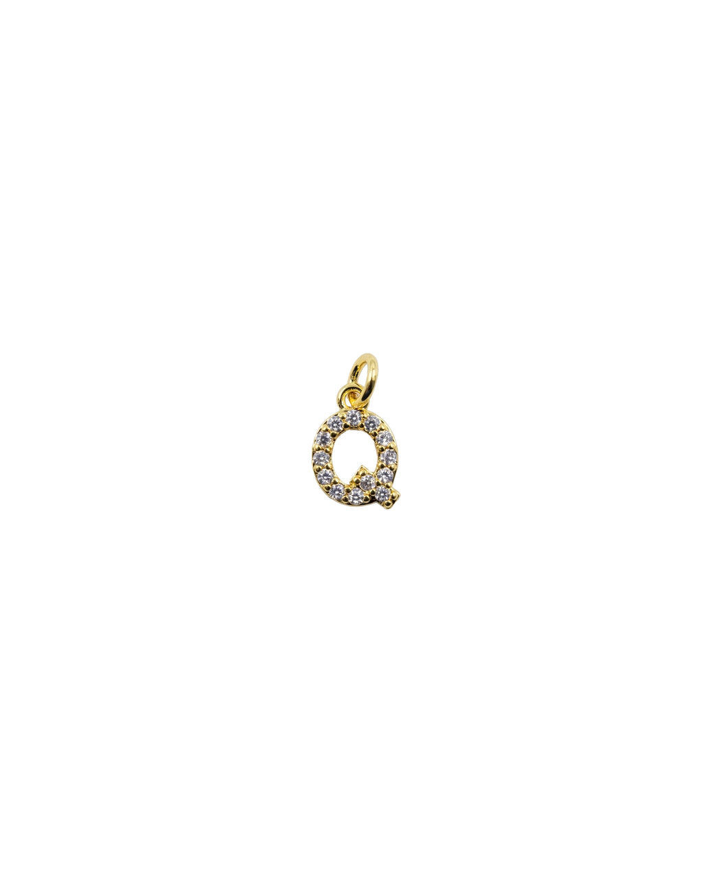 Dije de Letra Q M3 - Paquete de 6 - Oro laminado