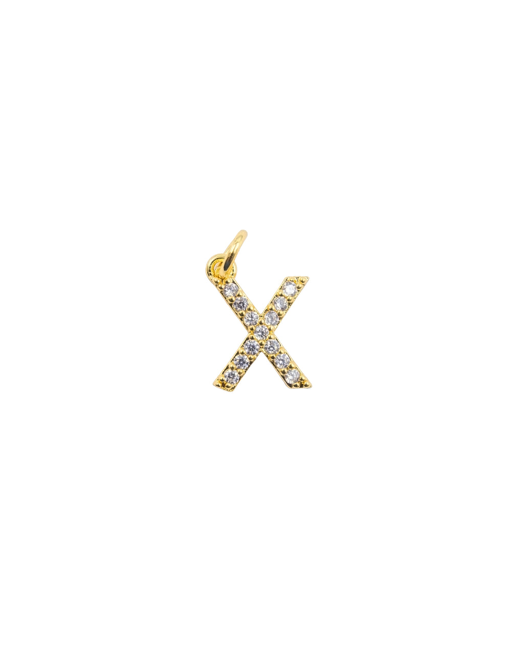 Dije de Letra X M3 - Paquete de 6 - Oro laminado
