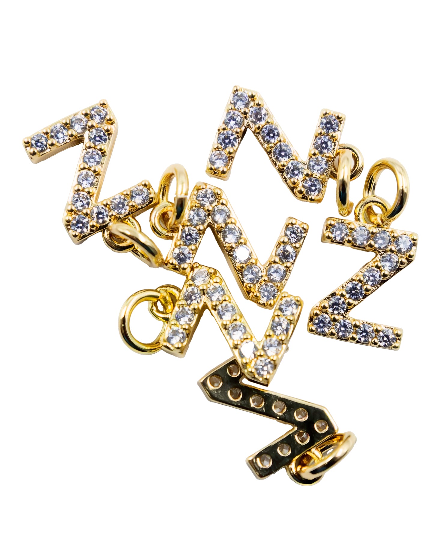 Dije de Letra Z M3 - Paquete de 6 - Oro laminado