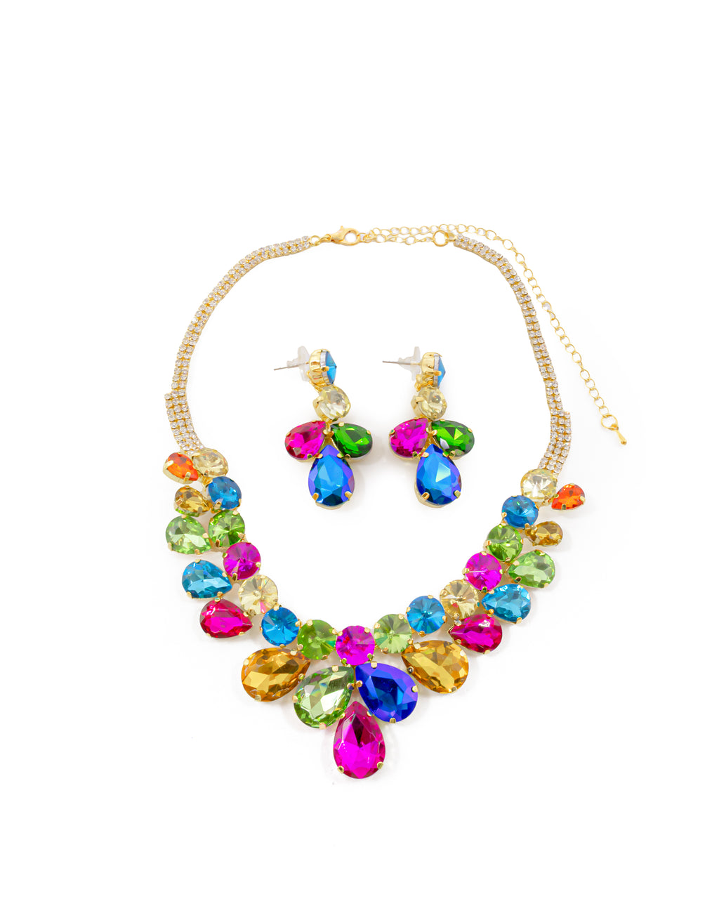 Conjuntos Dorados con Piedras - M68 Oro Laminado