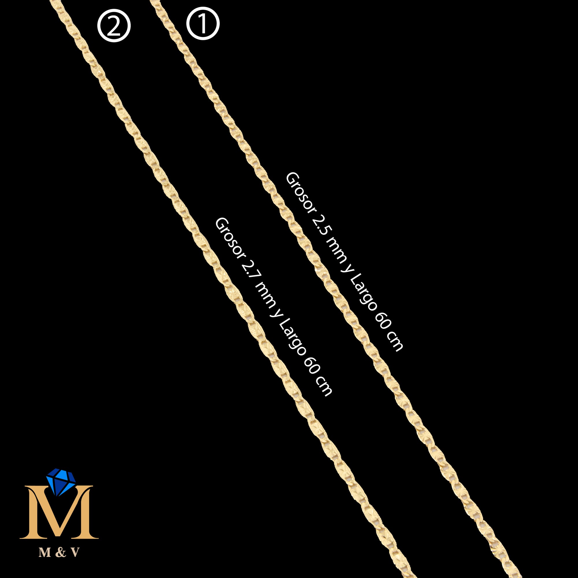 Cadena Dorada de 60 cm 27/05/26 M4 Oro Laminado