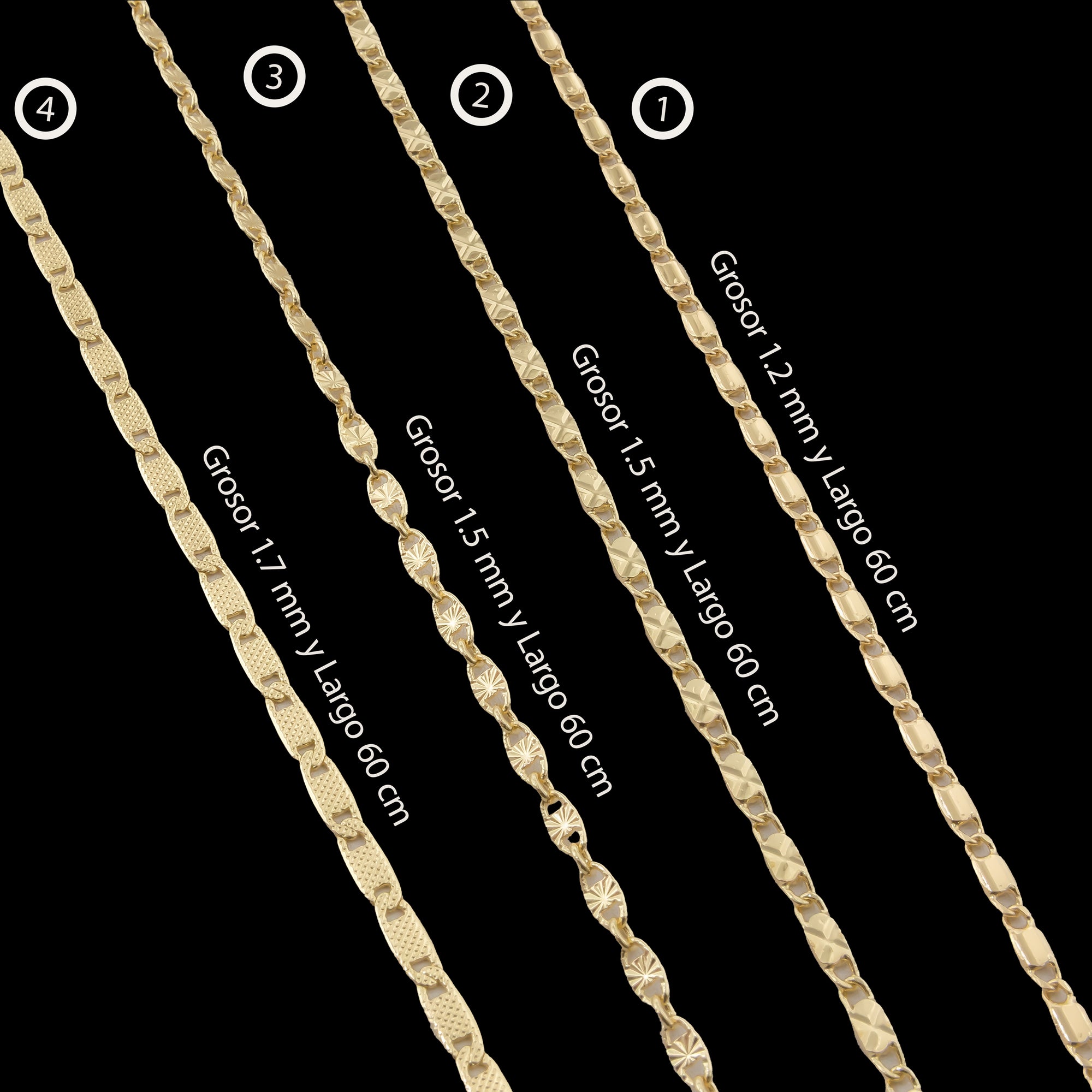 Cadena Dorada de 60 cm 28/05/26 M2 Oro Laminado