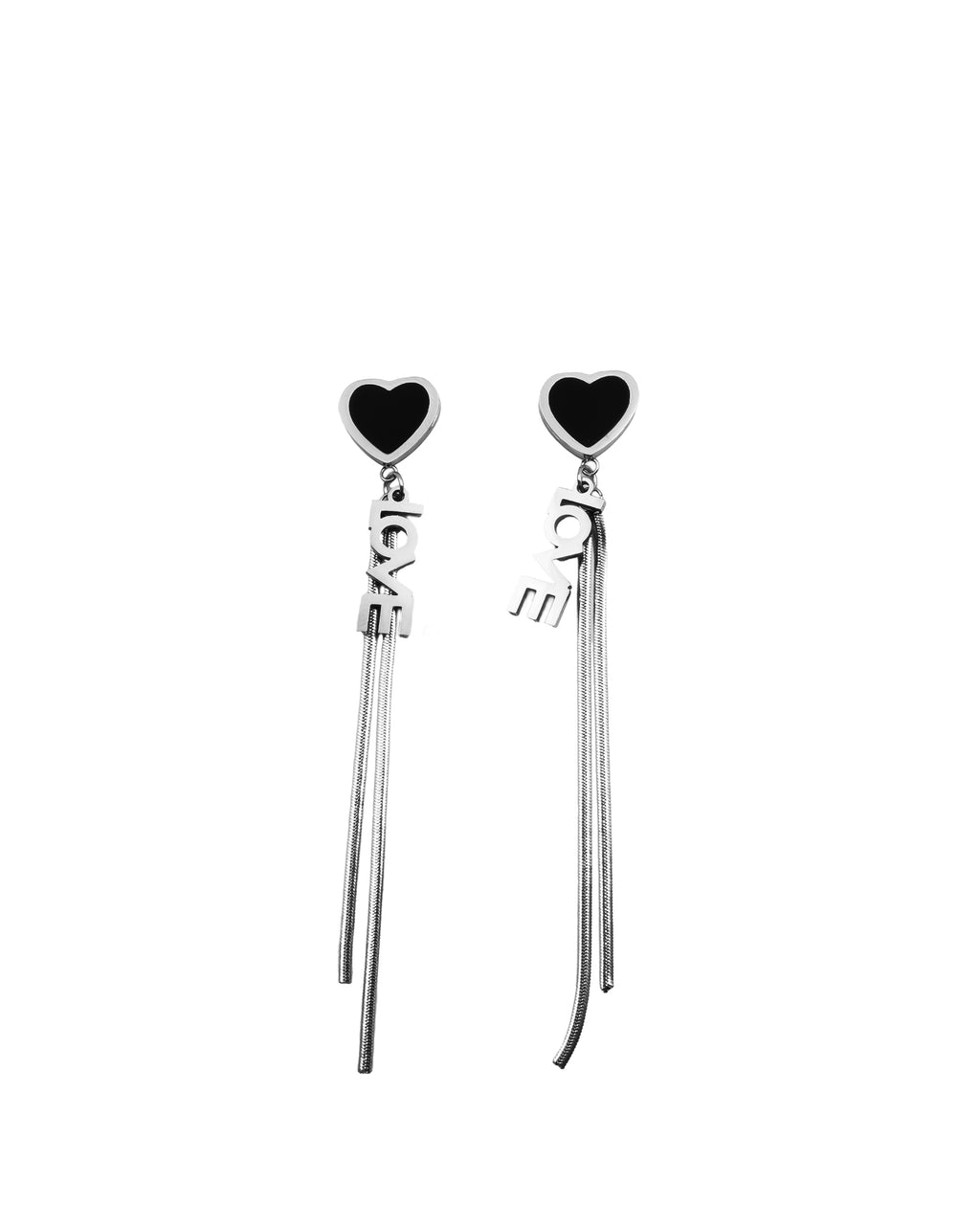 Aretes Largos Plateados M7 Oro Laminado