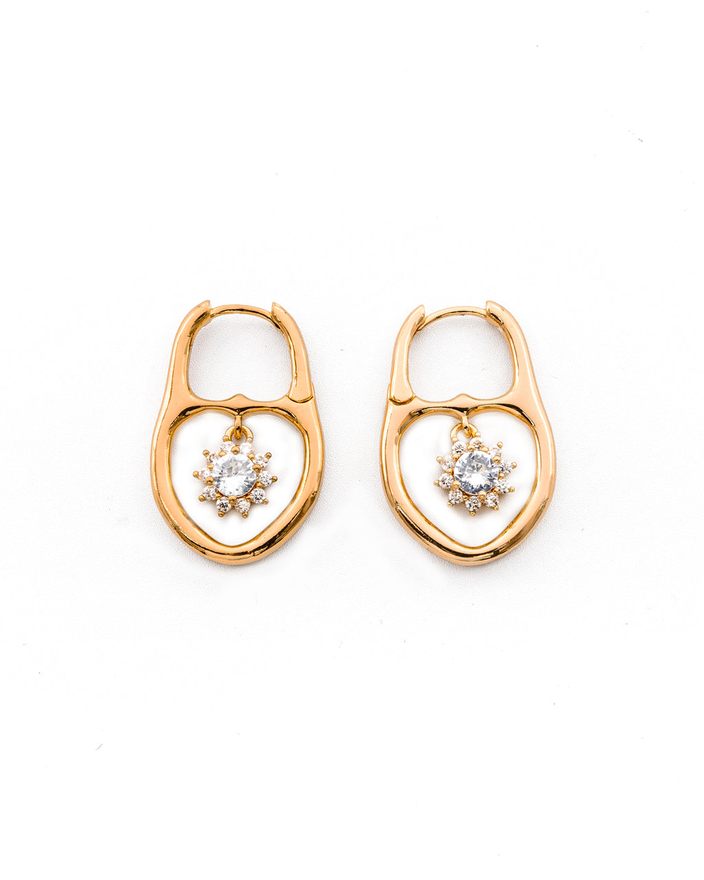 Aretes con Dije M1 ORO LAMINADO
