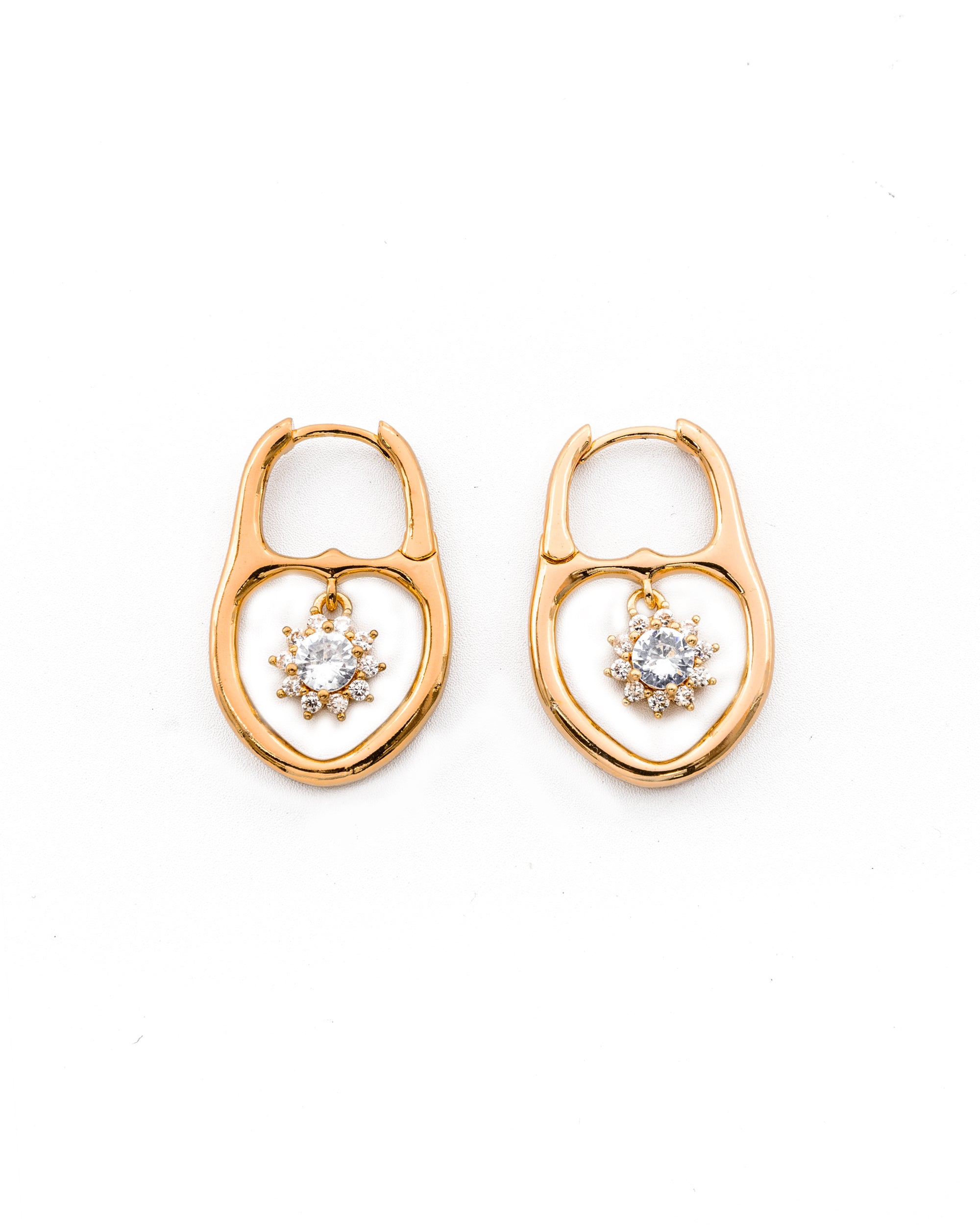 Aretes con Dije M1 ORO LAMINADO