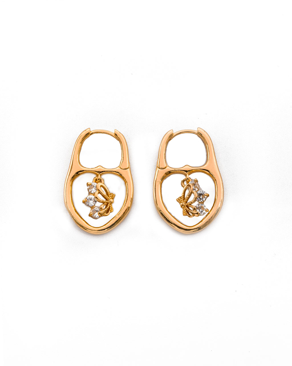 Aretes con Dije M1 ORO LAMINADO