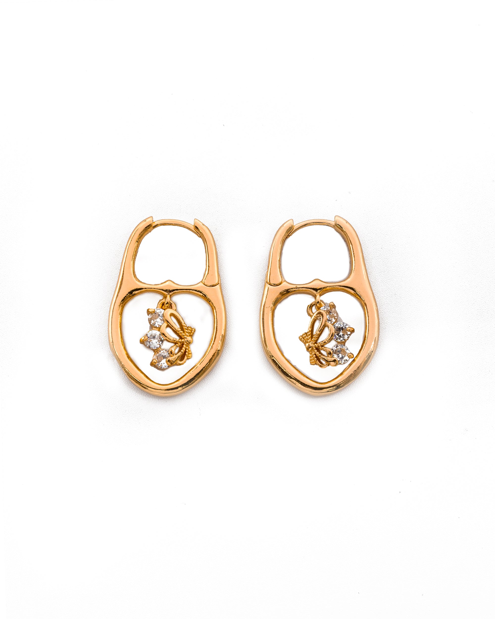 Aretes con Dije M1 ORO LAMINADO