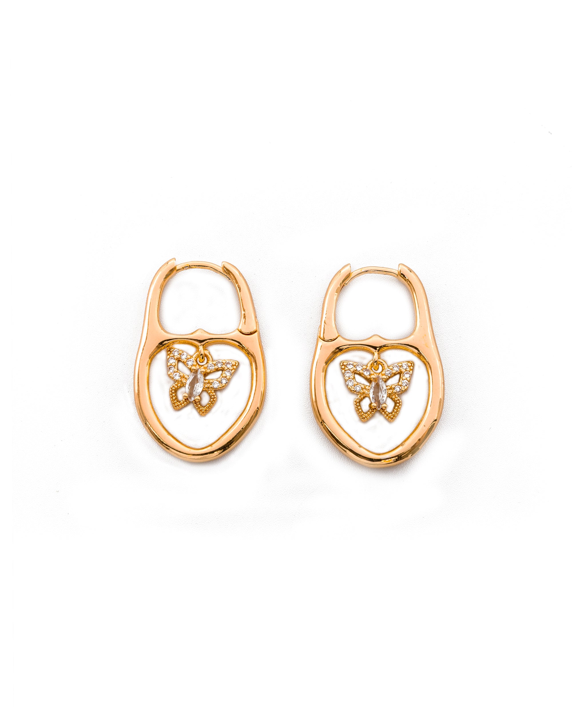 Aretes con Dije M1 ORO LAMINADO