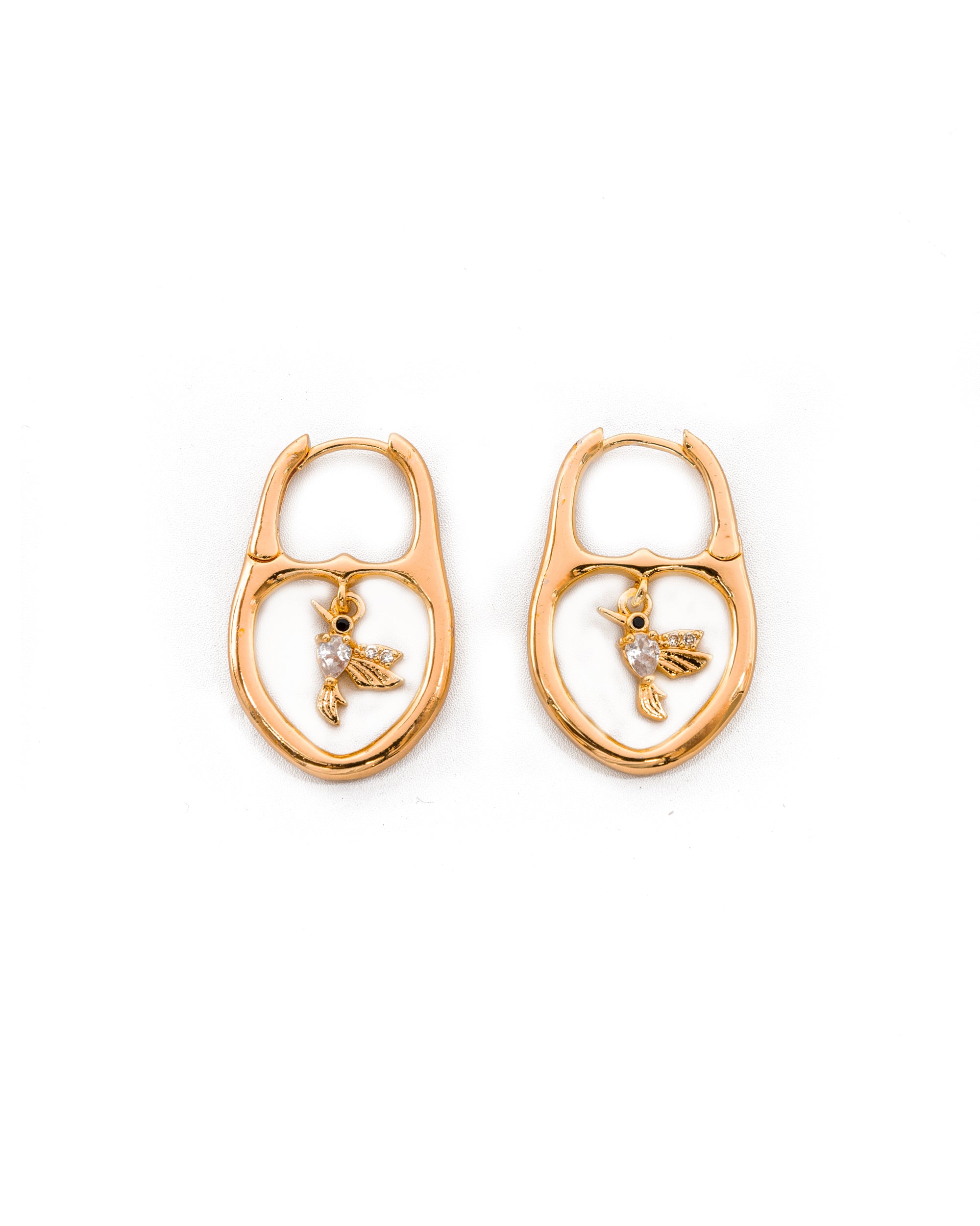 Aretes con Dije M1 ORO LAMINADO