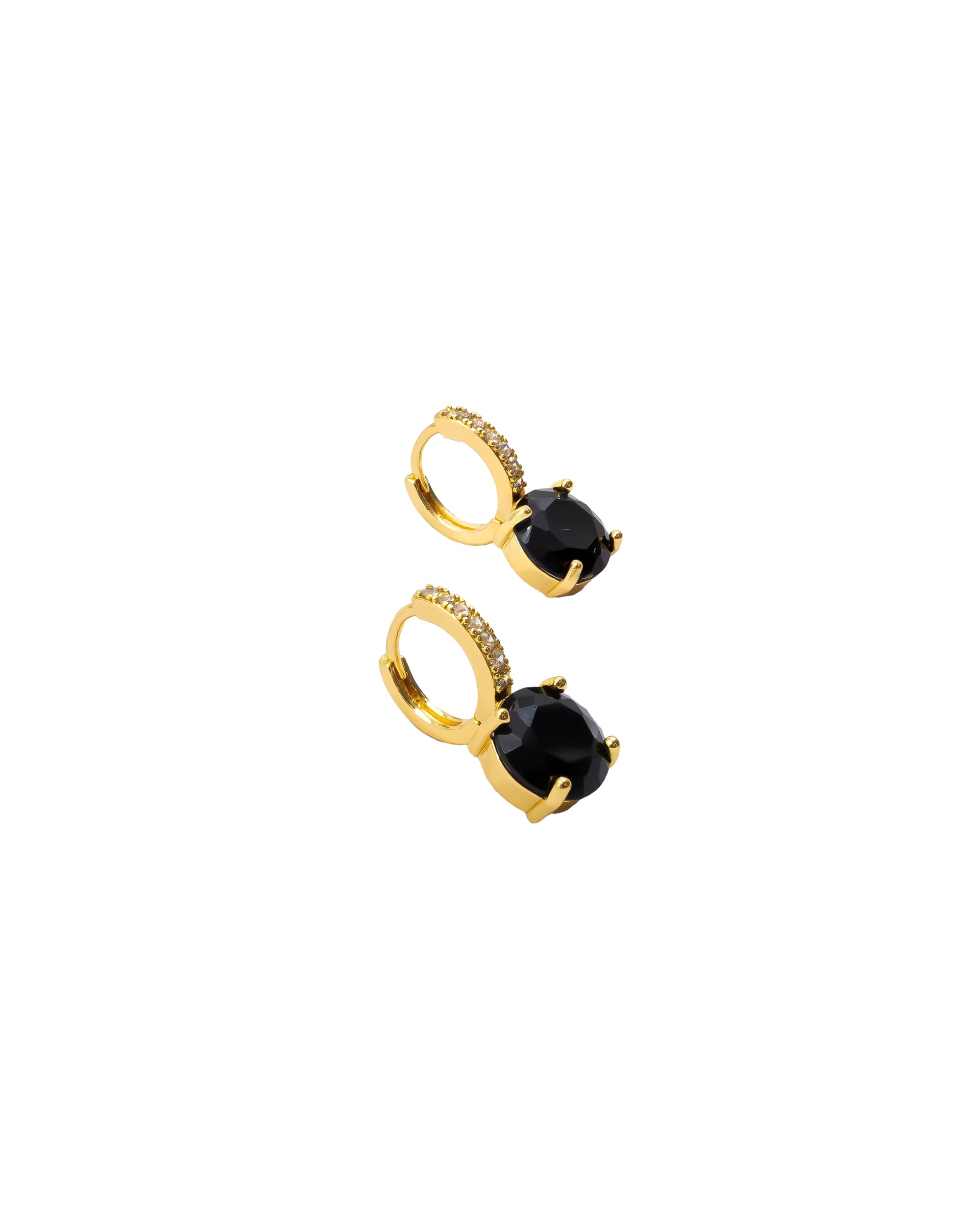 Aretes Dorados con Piedras M1 Oro Laminado