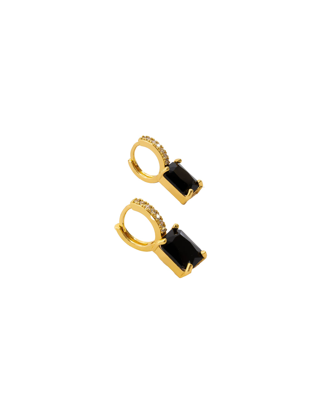 Aretes Dorados con Piedras M1 Oro Laminado