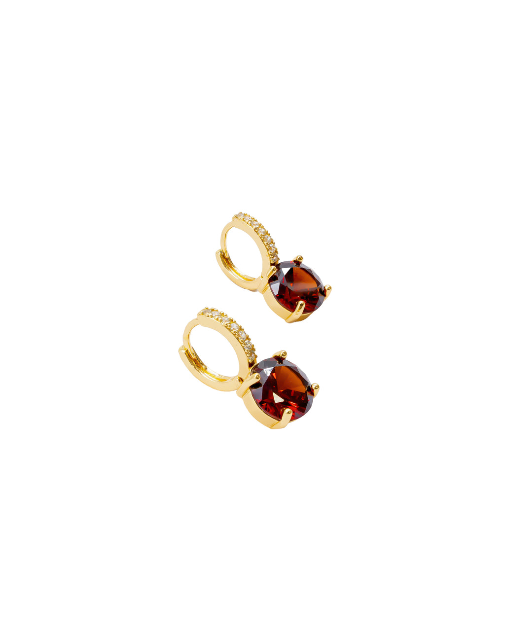 Aretes Dorados con Piedras M1 Oro Laminado