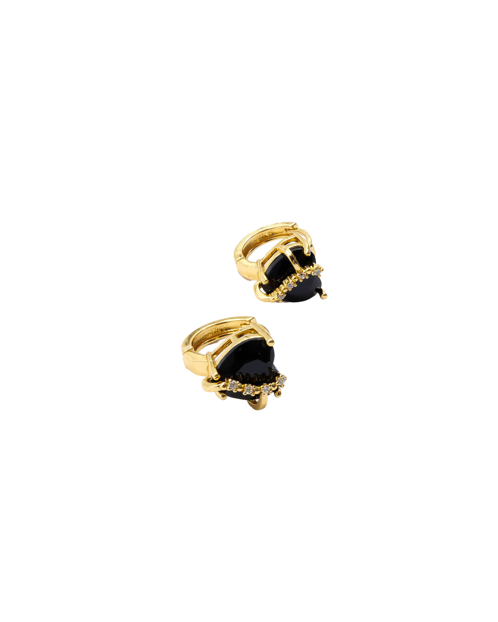 Aretes Dorados con Piedras M1 Oro Laminado
