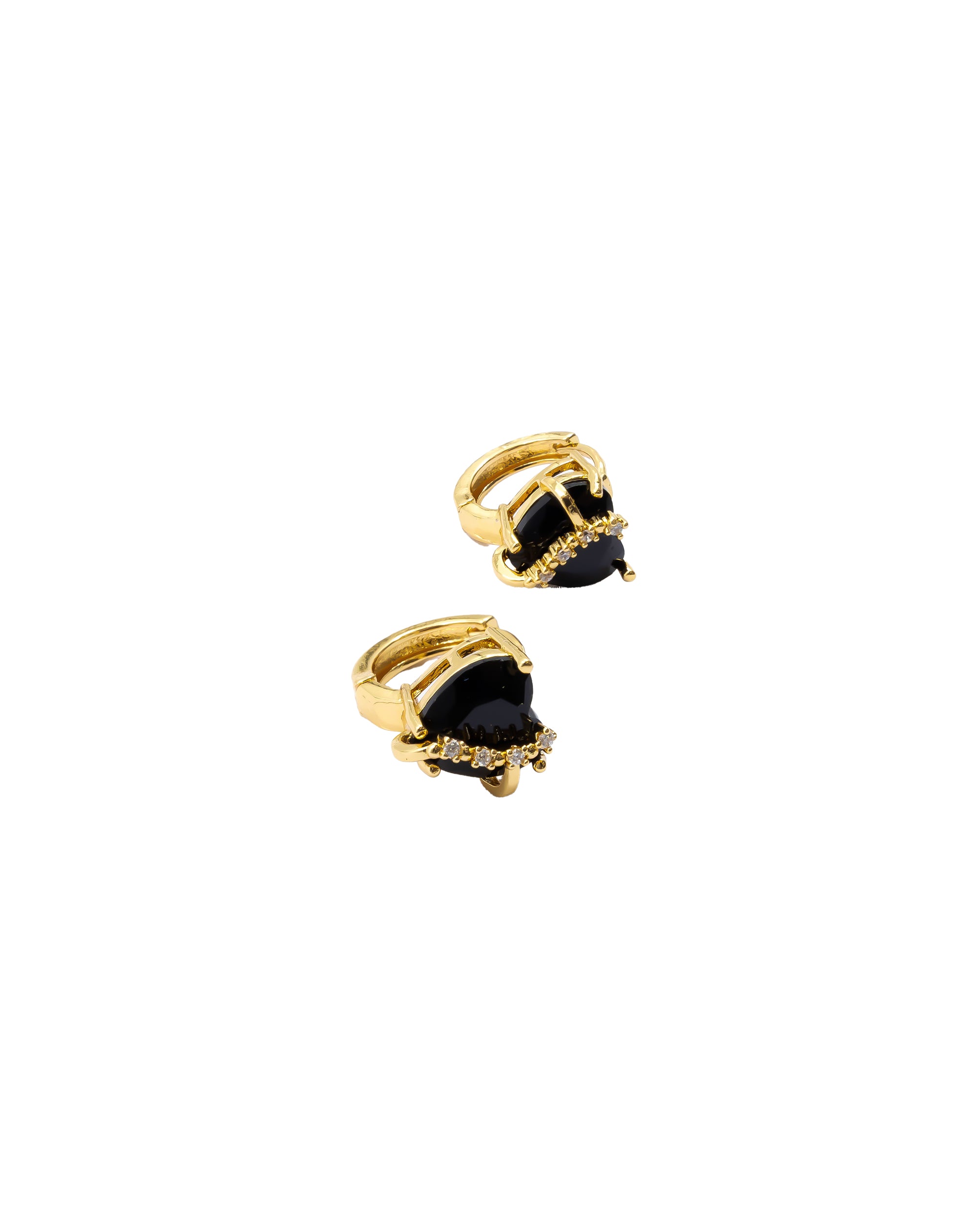 Aretes Dorados con Piedras M1 Oro Laminado