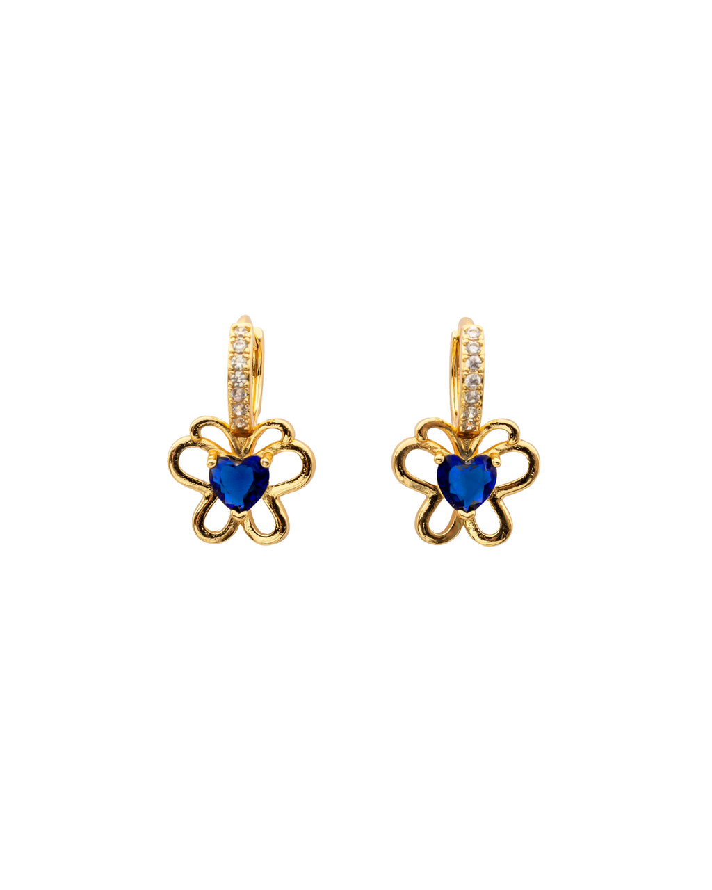 Aretes Dorados con Piedras M2 Oro Laminado
