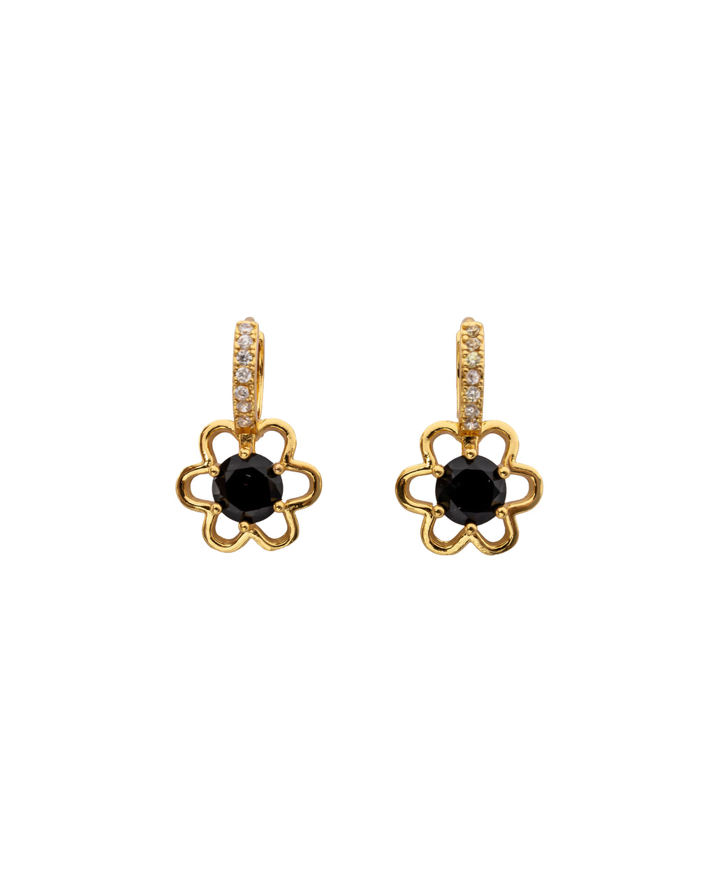 Aretes Dorados con Piedras M2 Oro Laminado