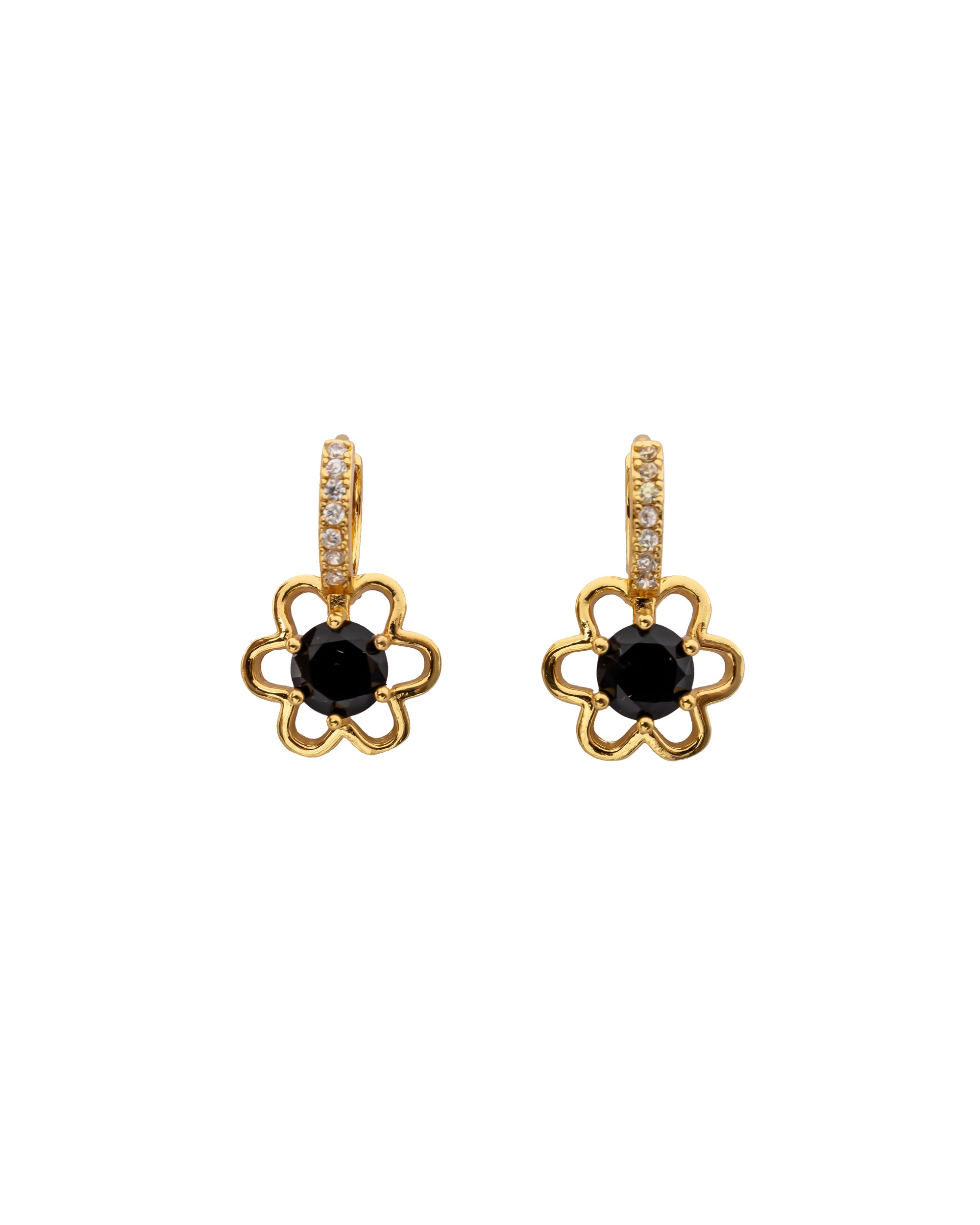 Aretes Dorados con Piedras M2 Oro Laminado