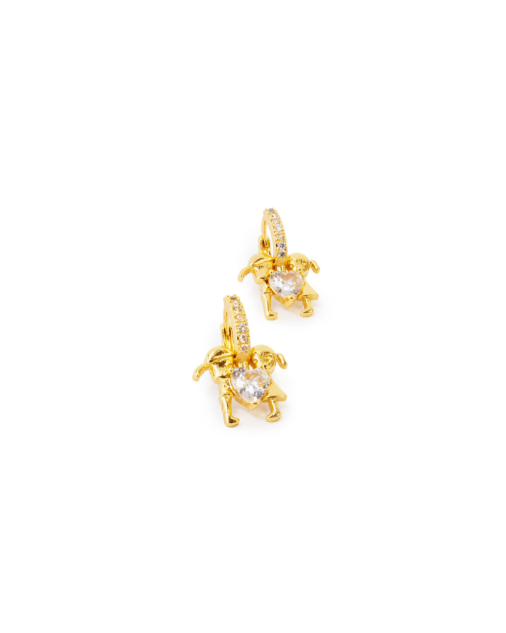 Aretes Dorados con Piedras M2 Oro Laminado