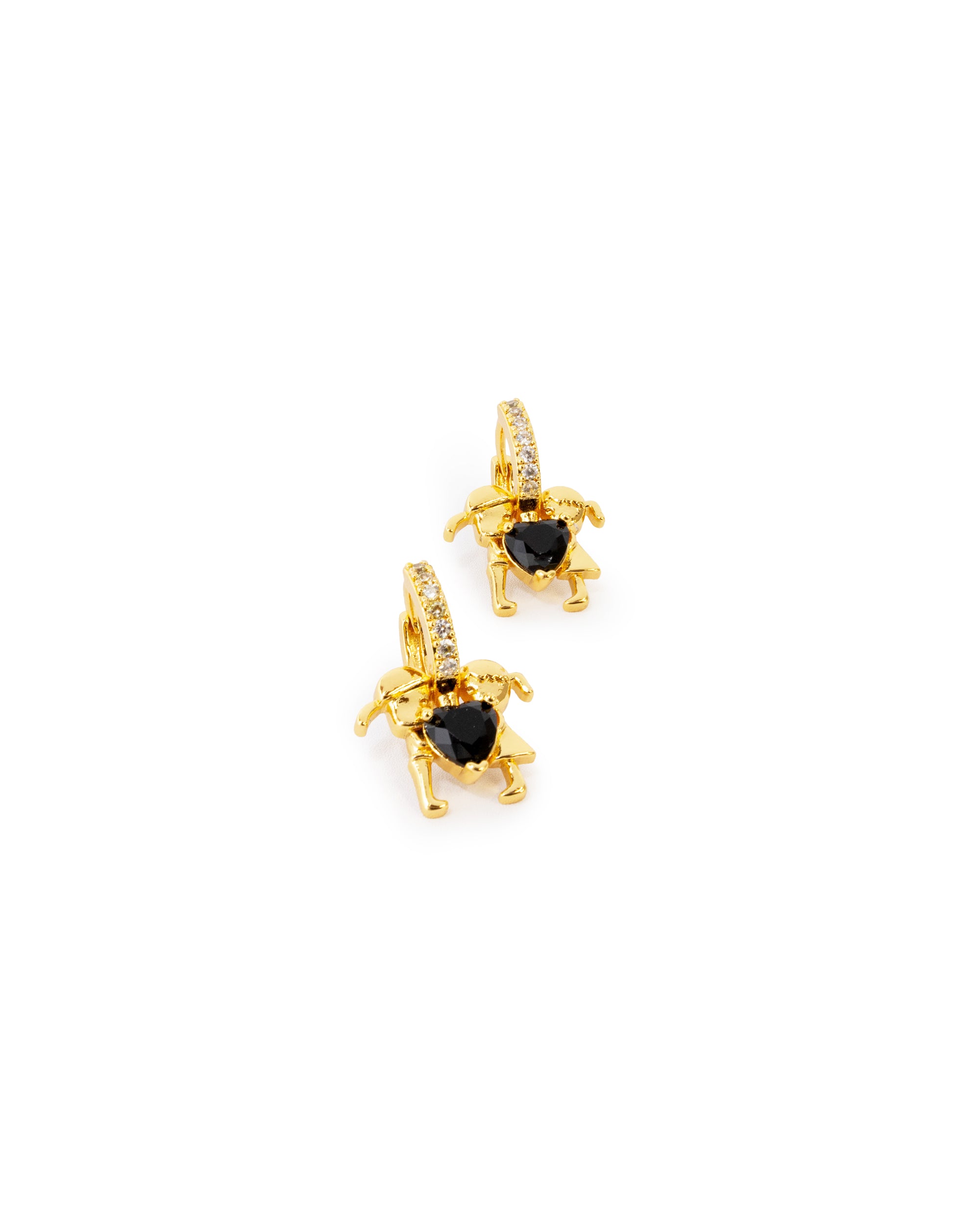 Aretes Dorados con Piedras M2 Oro Laminado