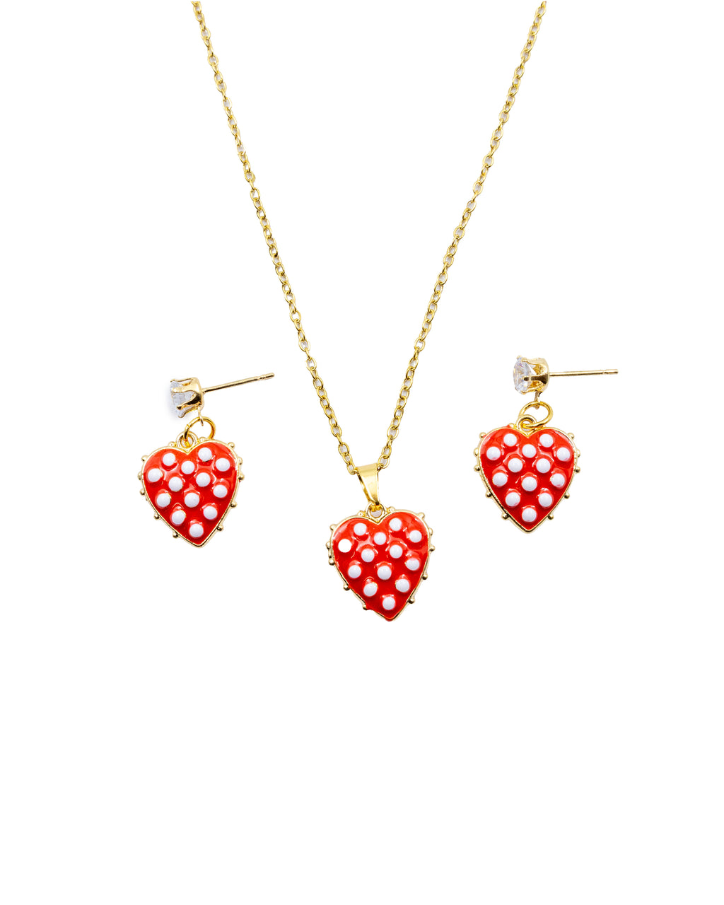 Conjunto de corazon M7 ORO LAMINADO
