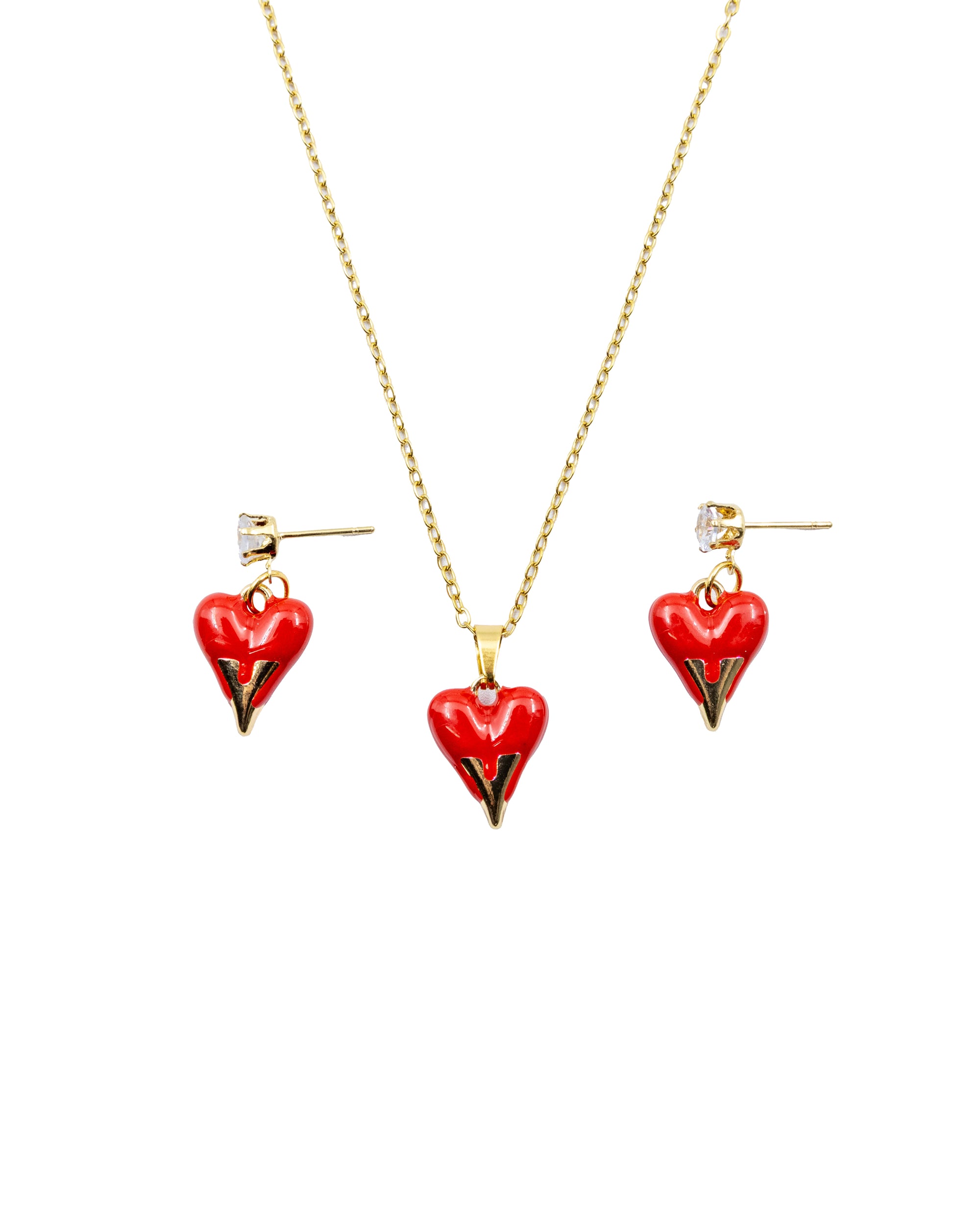 Conjunto de corazon M8 ORO LAMINADO
