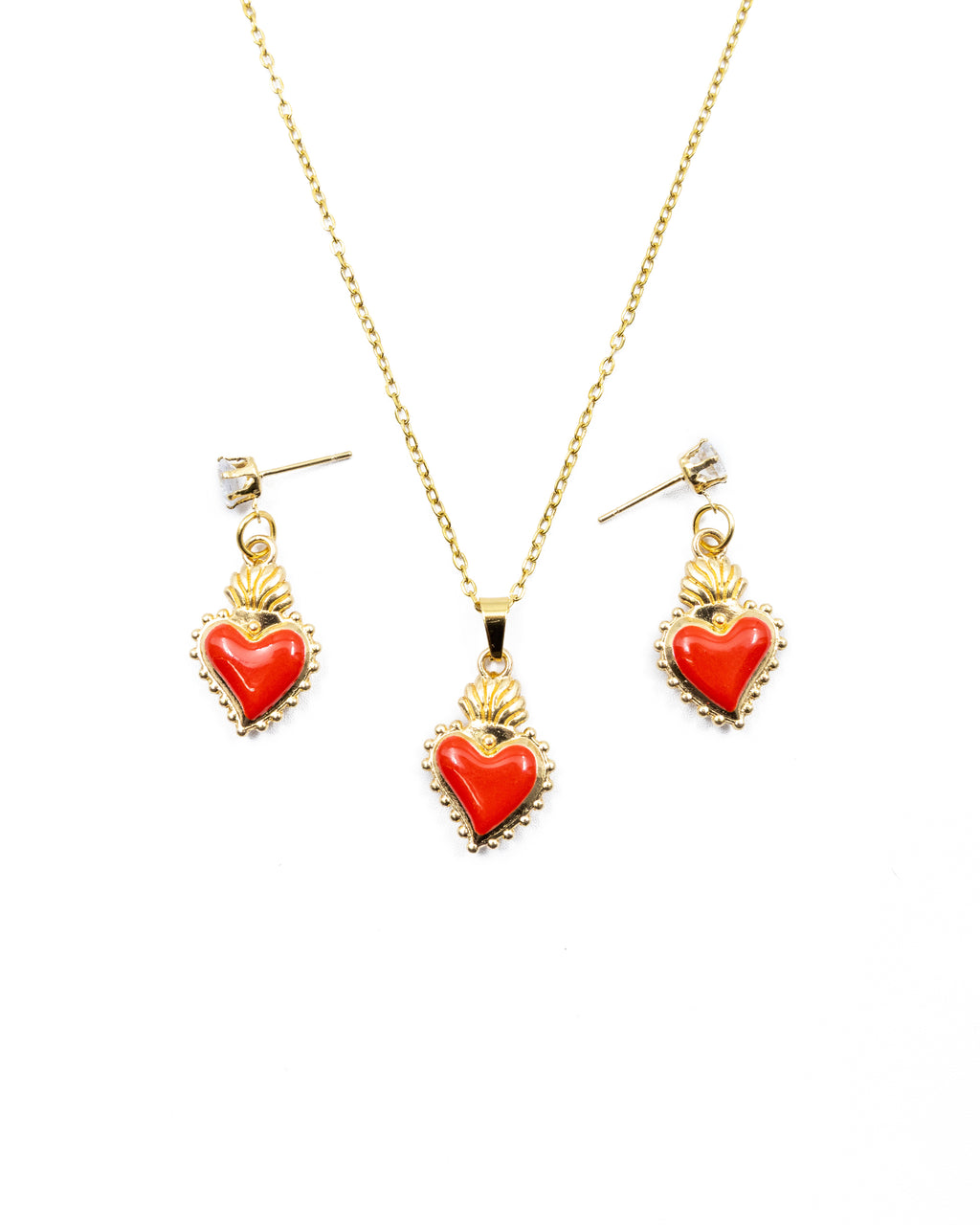 Conjunto de CORAZON M13 ORO LAMINADO