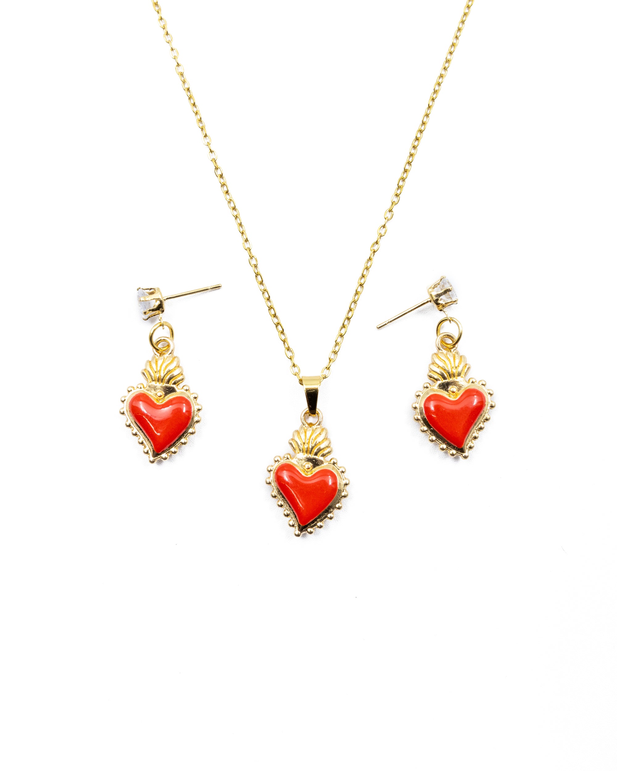 Conjunto de CORAZON M13 ORO LAMINADO
