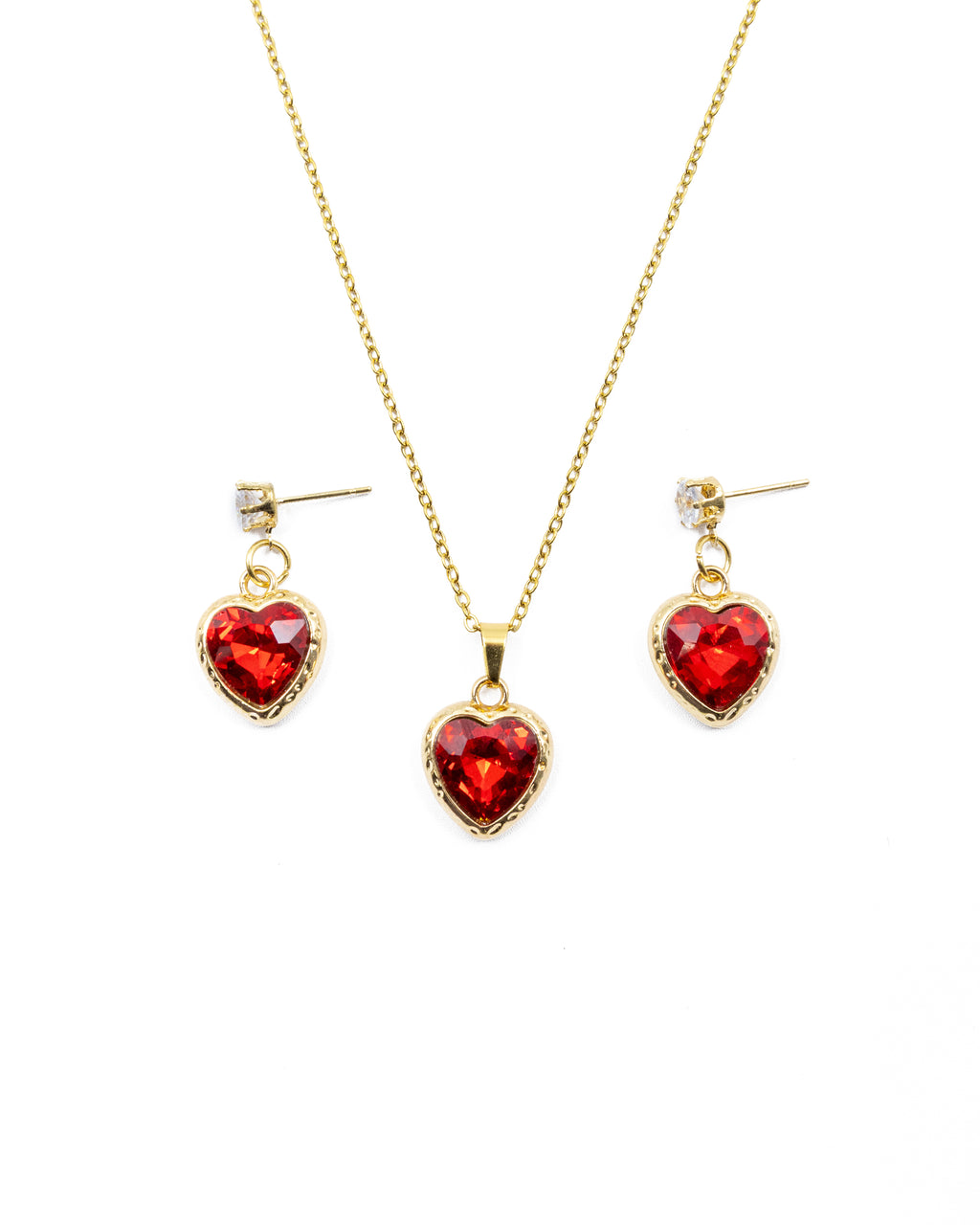 Conjunto de CORAZON M16 ORO LAMINADO
